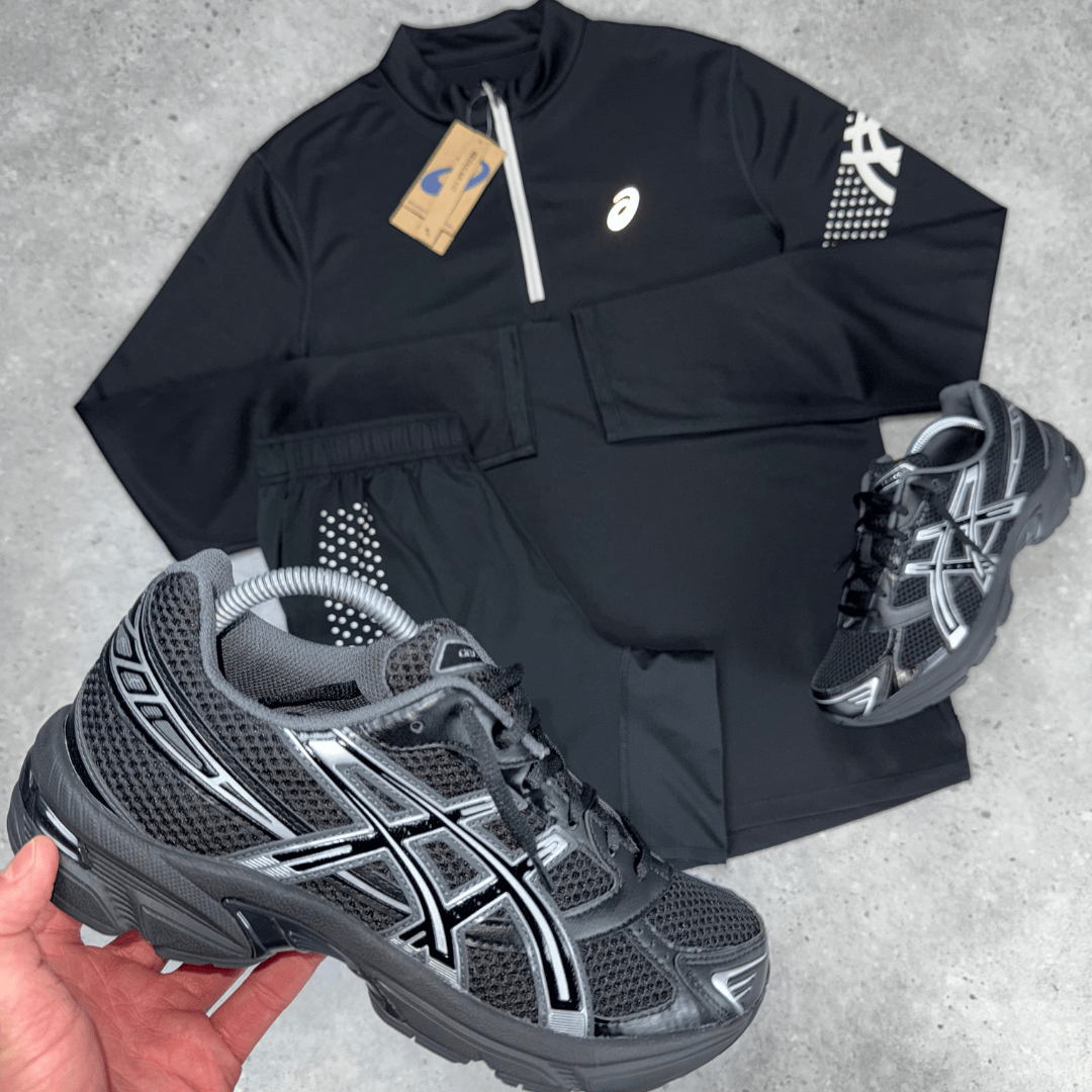 ASICS icon 1/4 zip set 'black'