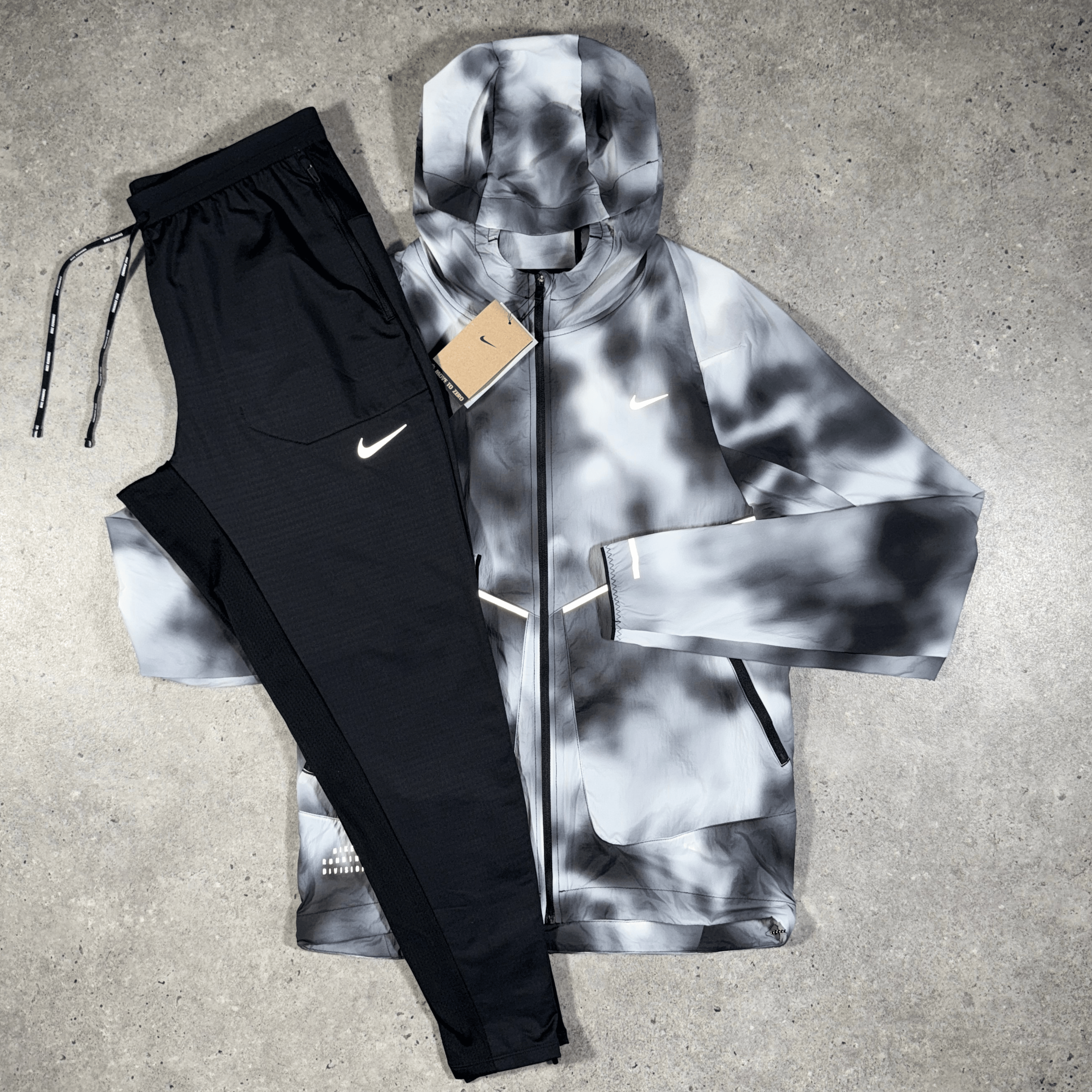 Nike run division jacket pants set 'black/mixed'