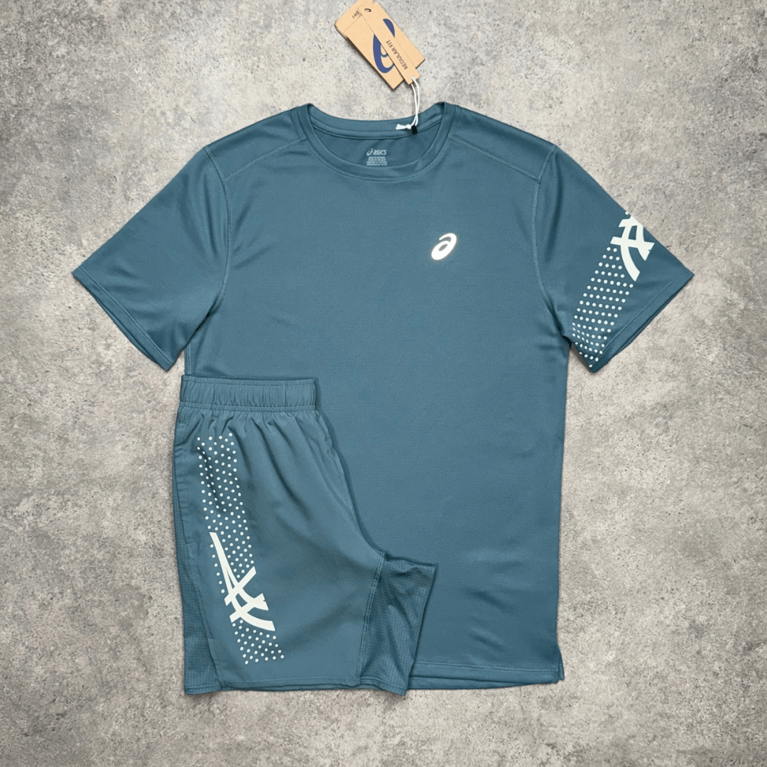 Men's ASICS Icon T-Shirt Set 'Foggy Teal'