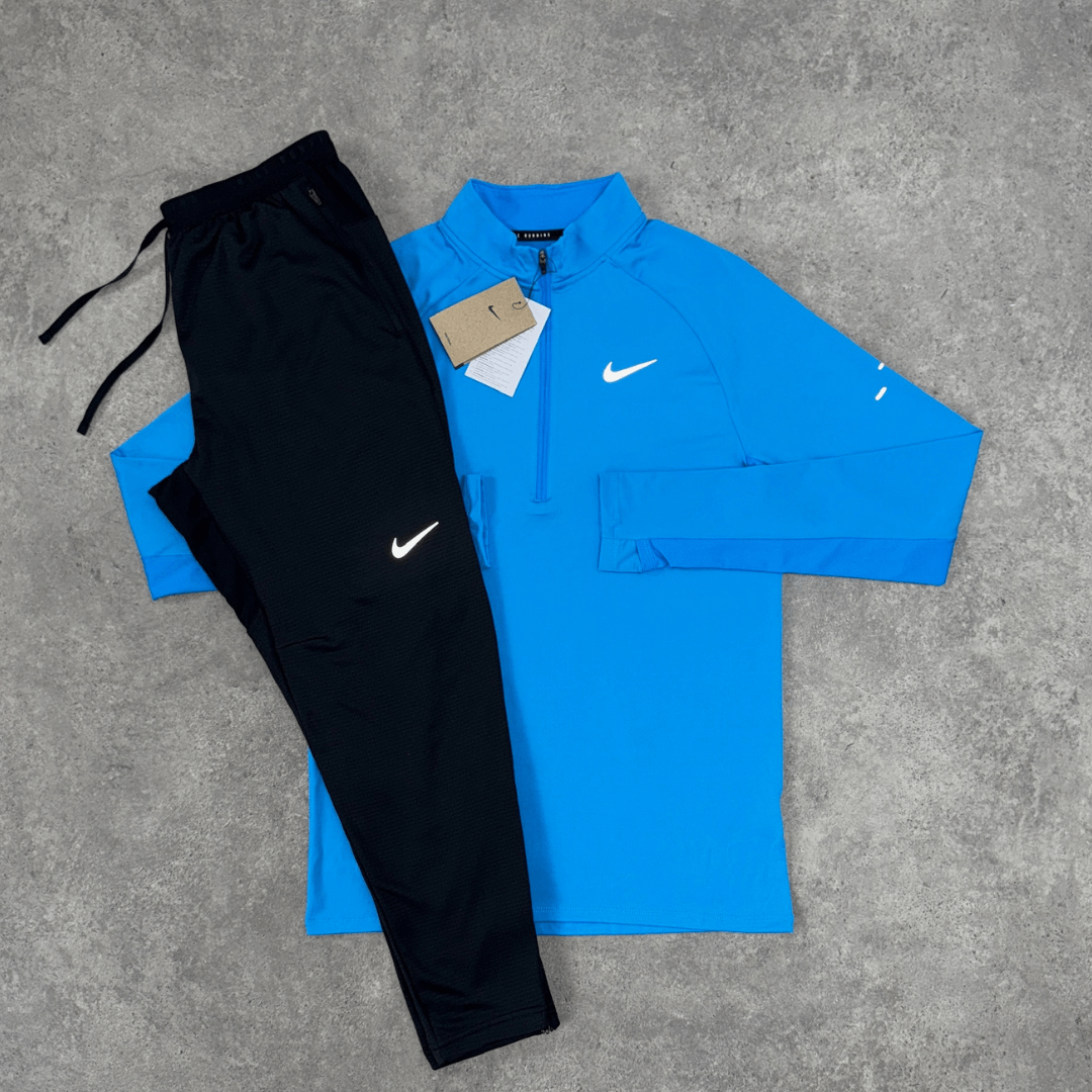 Nike stride 1/4 zip therma pants set 'blue hero/black'