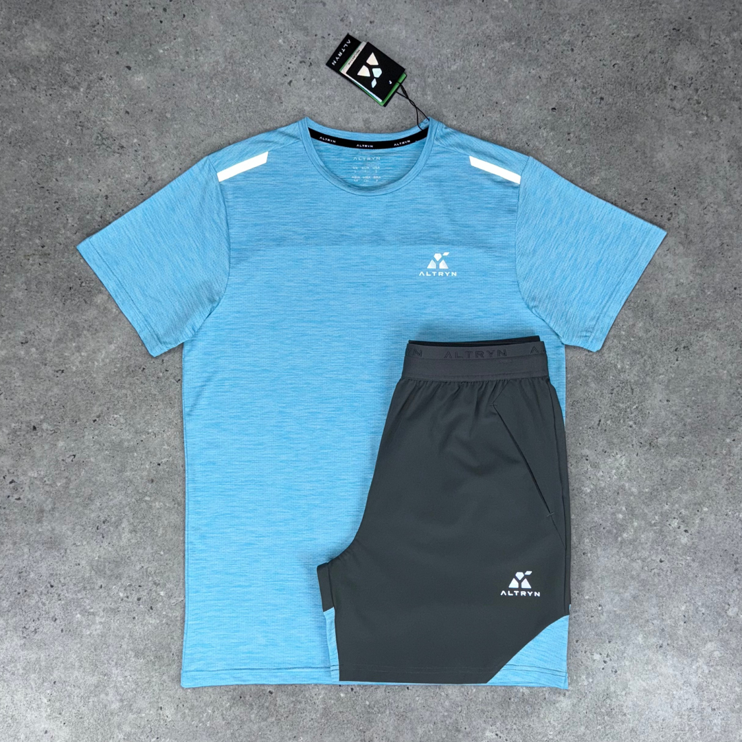 Altryn Landy Spacedye T-shirt set 'Lagoon Blue'