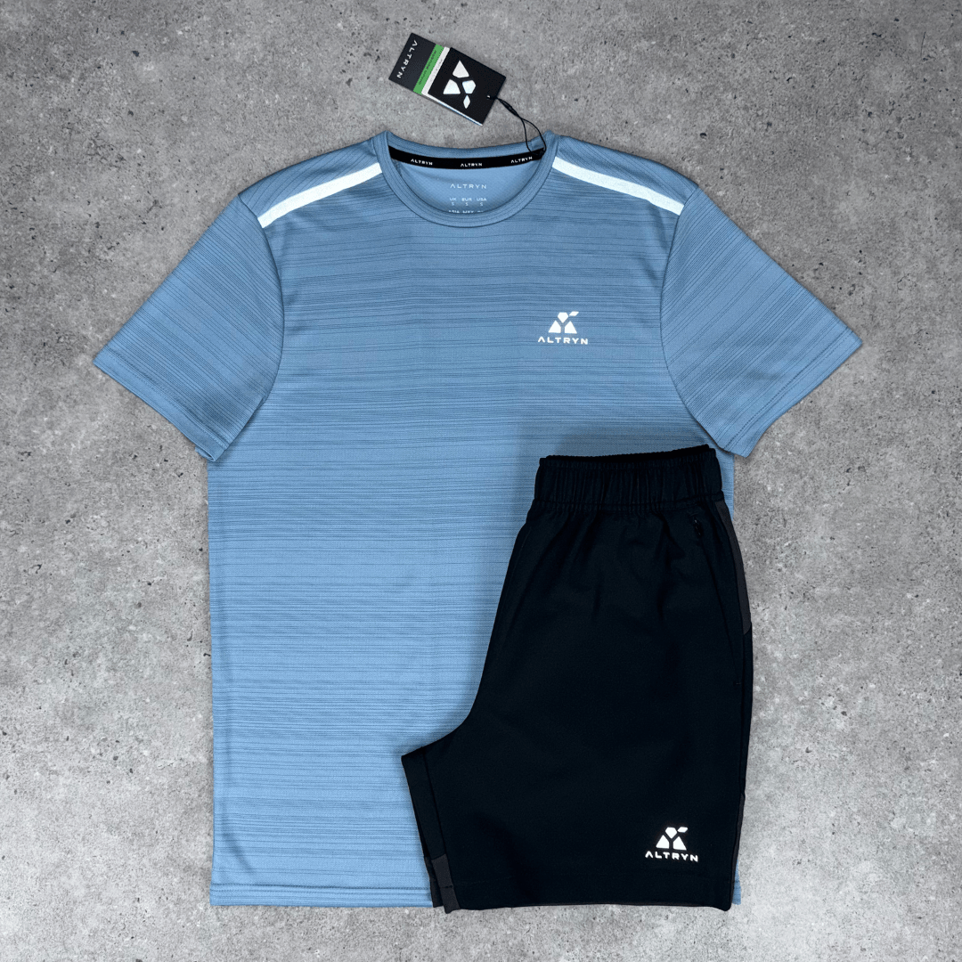 Altryn Bannister Tech T-shirt set 'Allure Blue/Black'