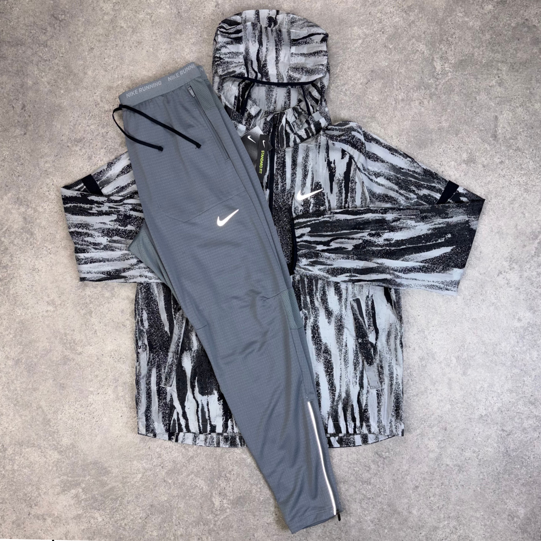 Nike windrunner zebra set black grey S S