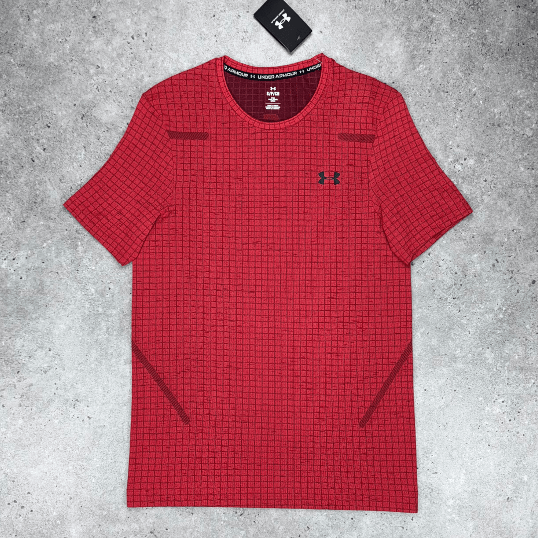 Under armour seamless grid t-shirt 'red'