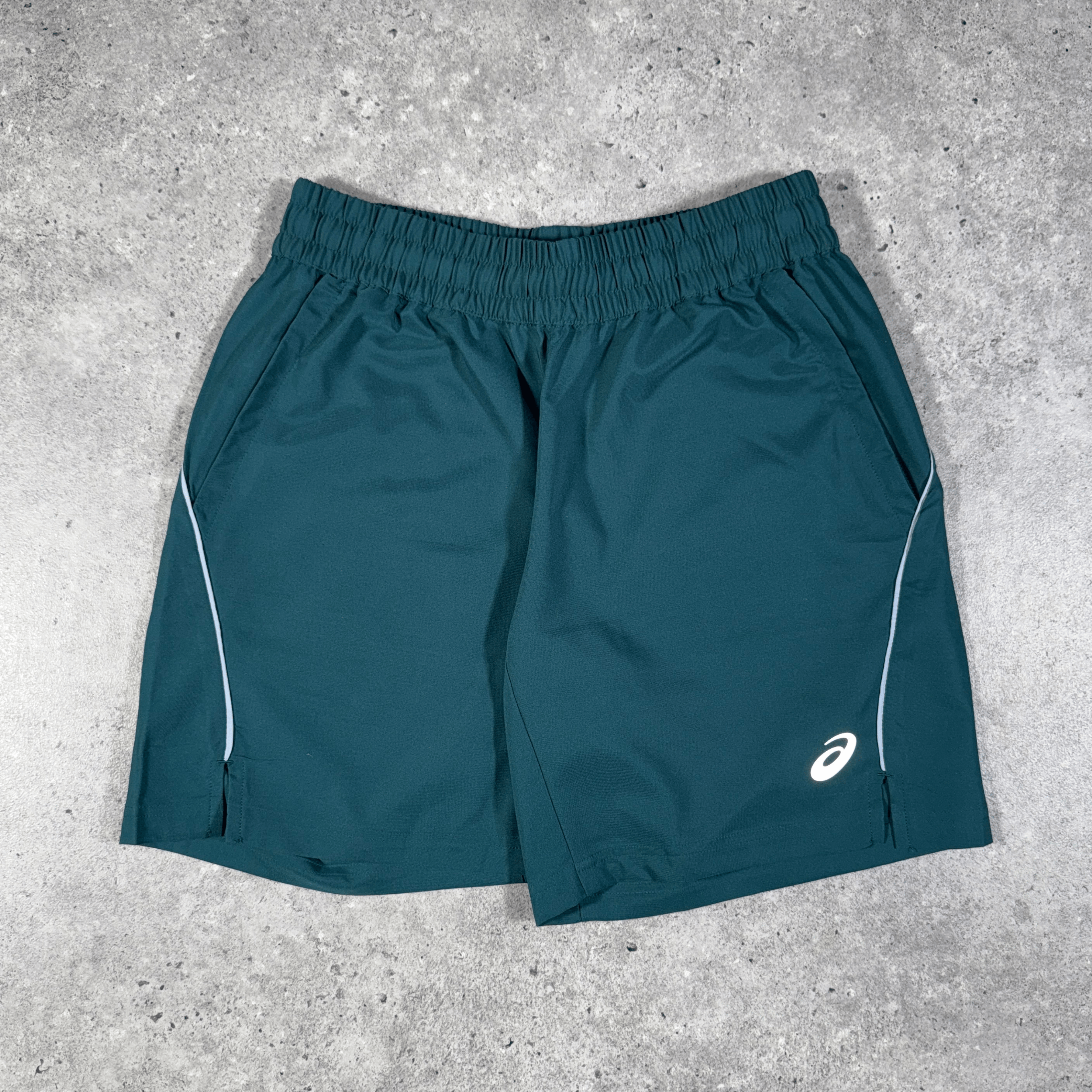 Asics run short 18cm 'saxon green'