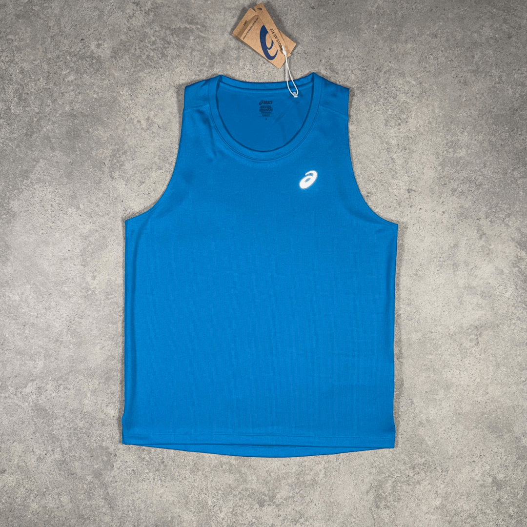 Men's ASICS Core Vest in Aegan Blue