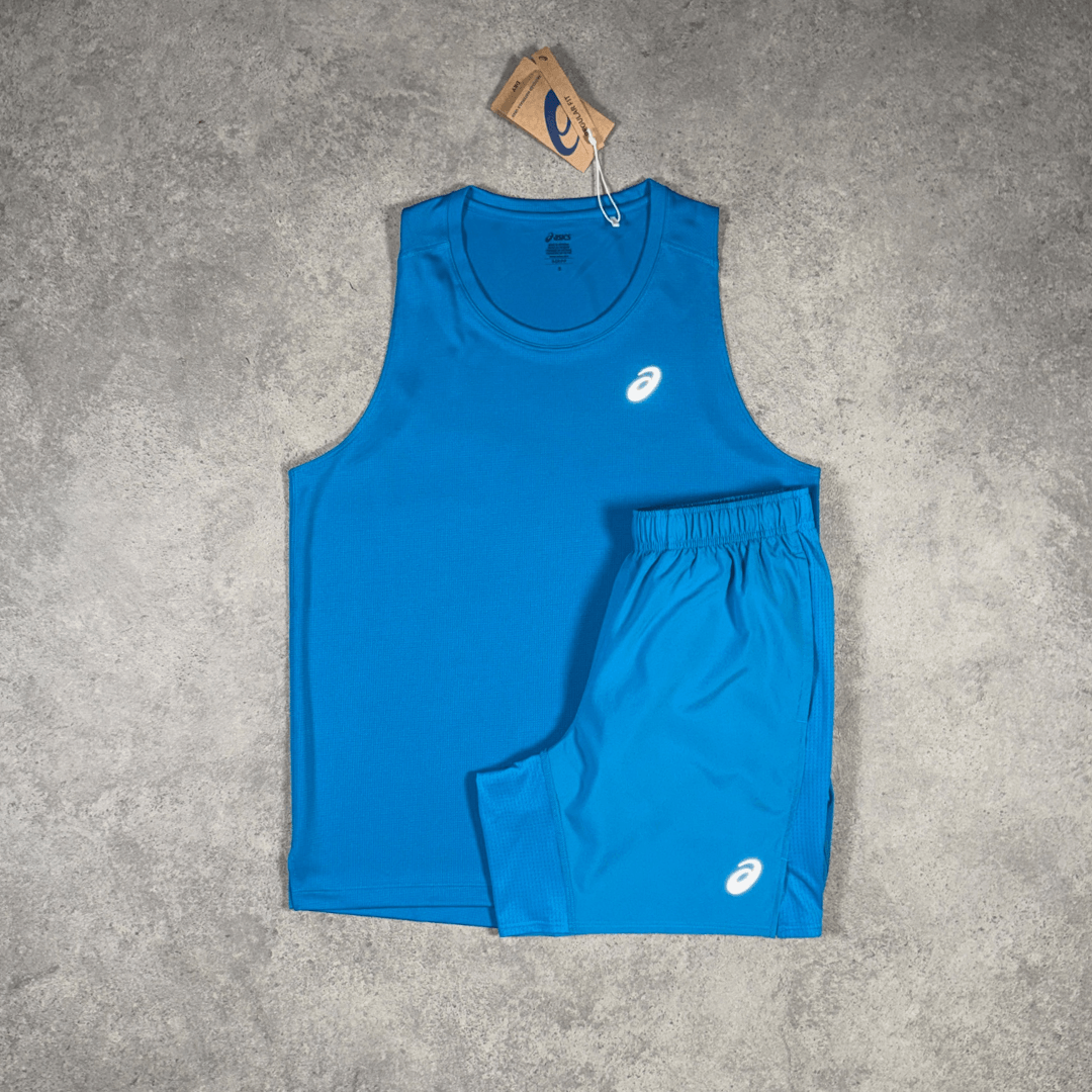 Men's ASICS Core Vest Set 'Aegan Blue'