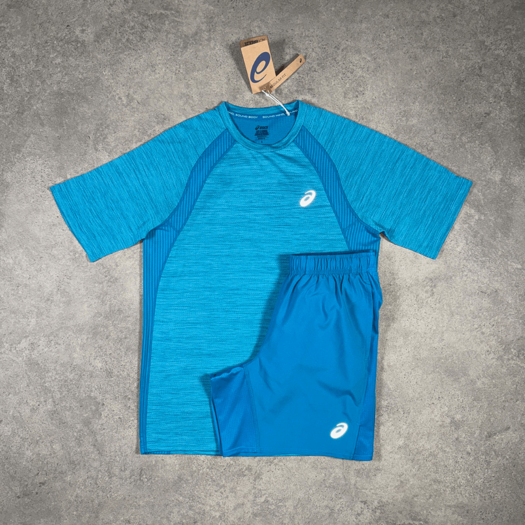 ASICS Road Core Shorts Set 'Aegan Blue'