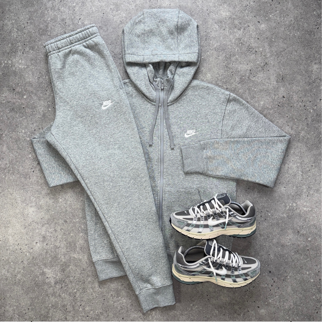 Nike club tracksuit set 'flat pewter'
