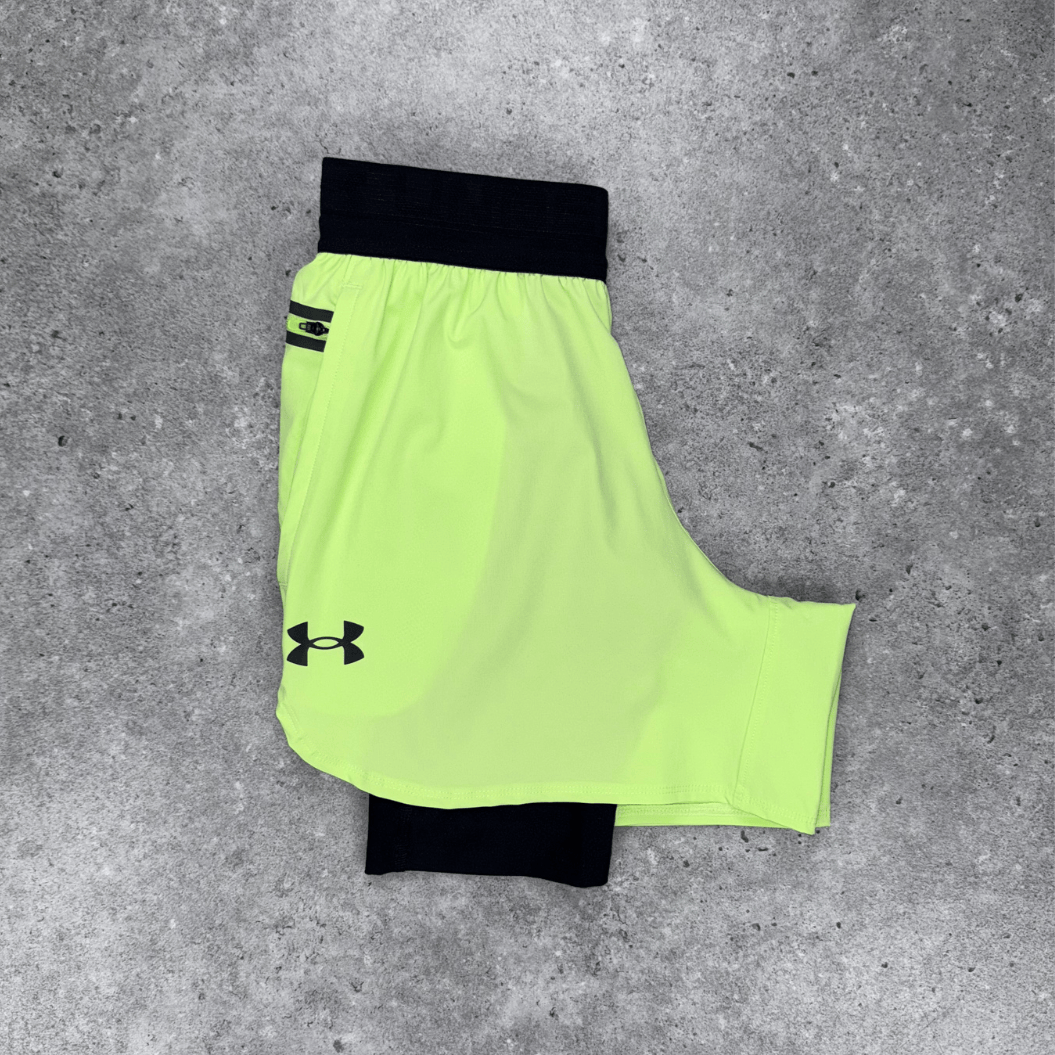Under armour vanish 2in1 shorts 'lime'