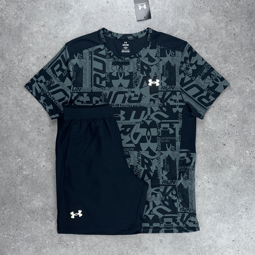 UNDER ARMOUR PRINTED SET 'BLACK'