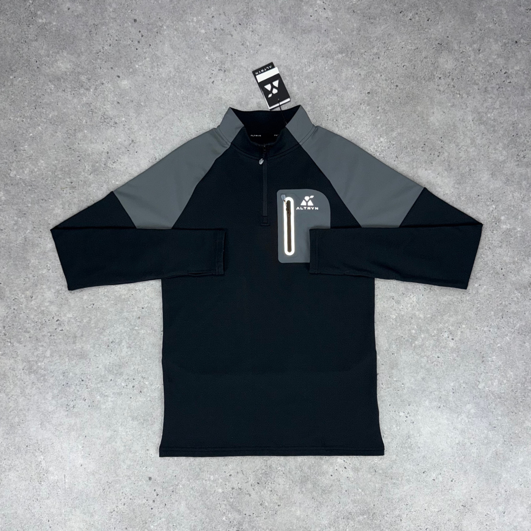 Altryn Anderson 1/4 Zip tracksuit set 'Black/Grey'