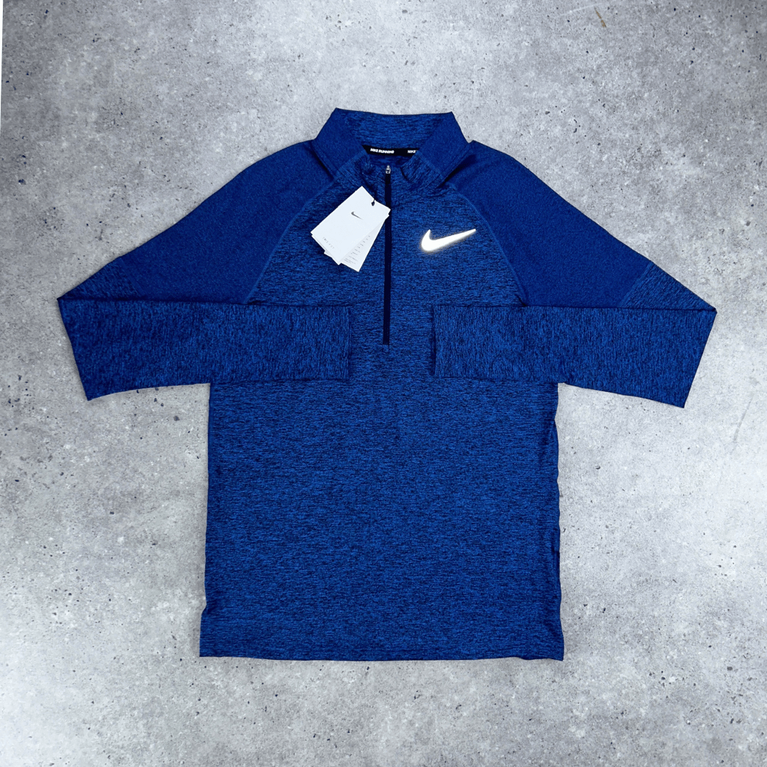 Nike 1/4 zip short set 'navy/royal blue'