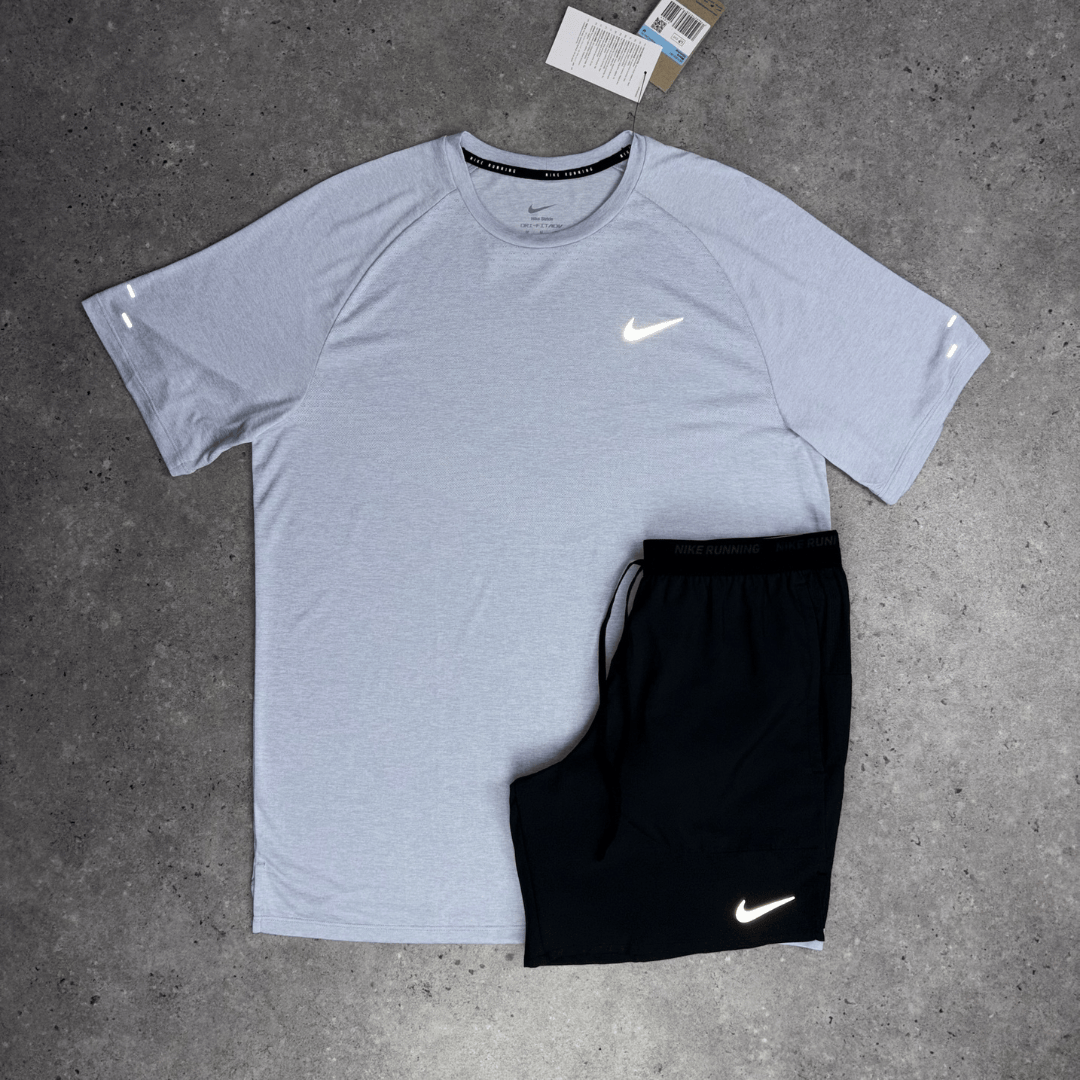 Nike stride short set 'ghost blue/black'