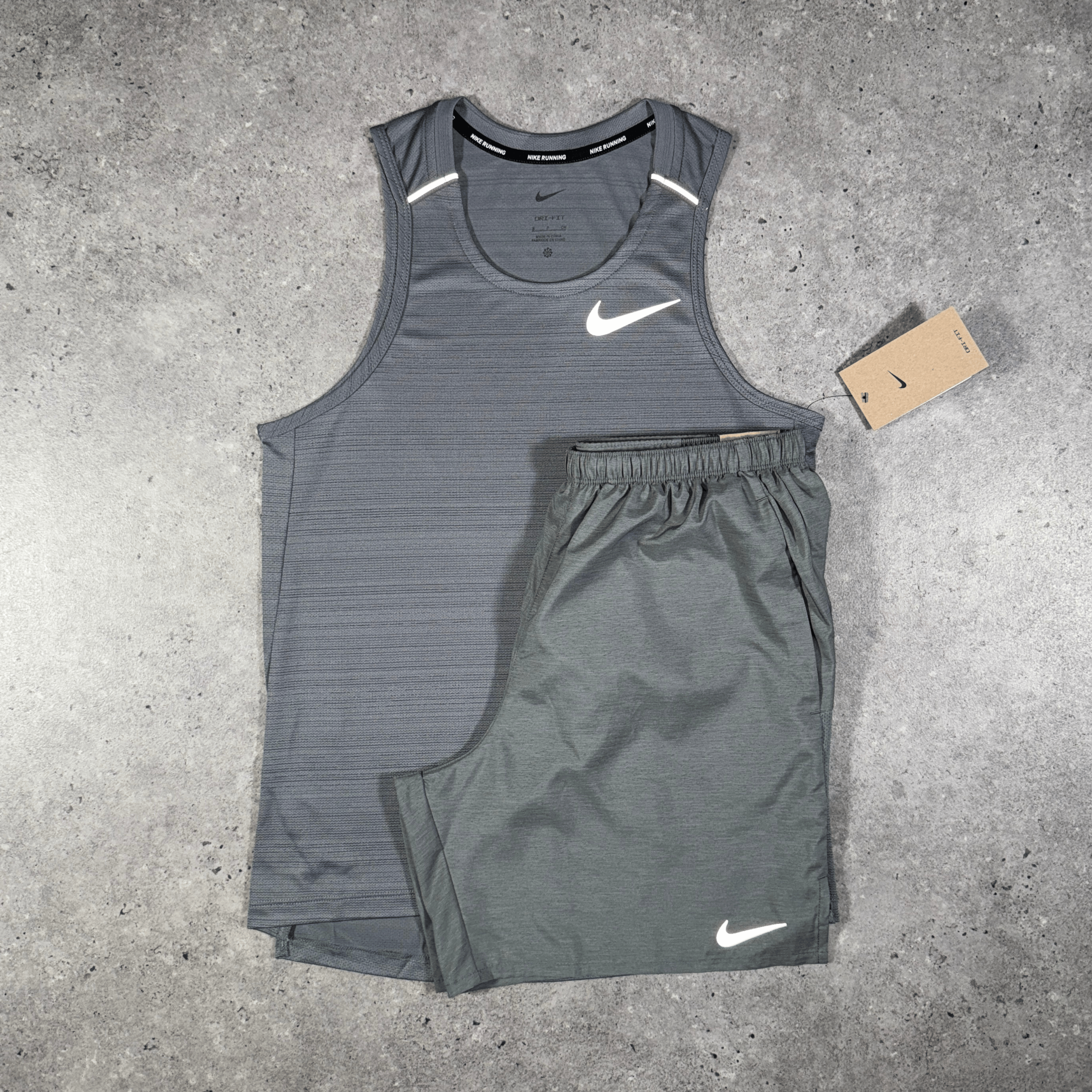 Nike miler 1.0 vest set 'grey'