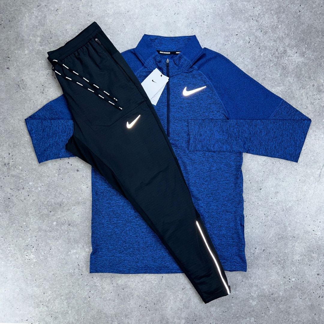 Nike 1/4 zip pants set 'blue/black'