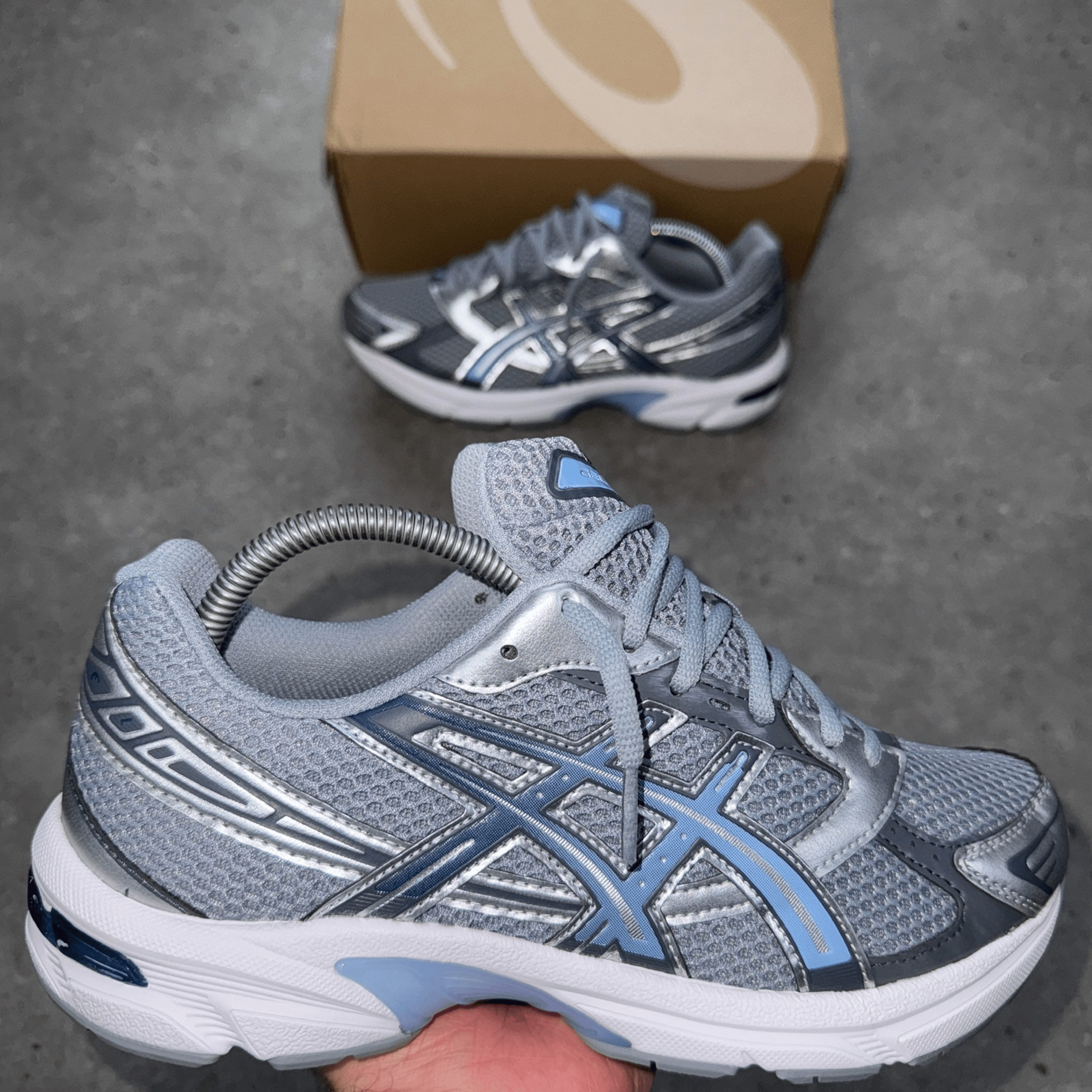 Men's Asics Gel-1130 trainers in gravel pure silver