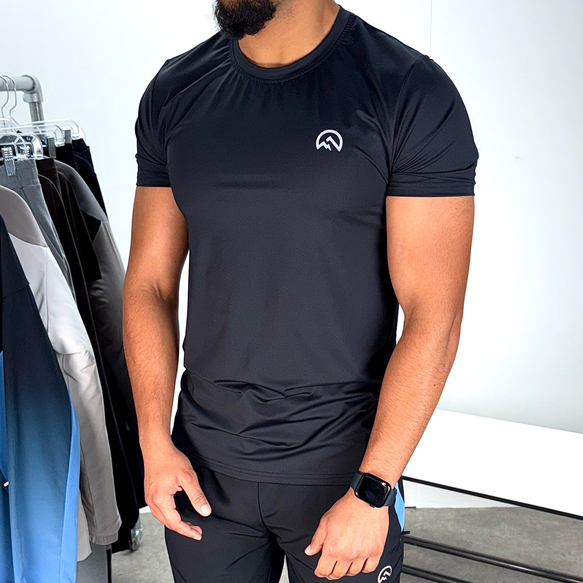 Men's Flux graphic logo t-shirt in black