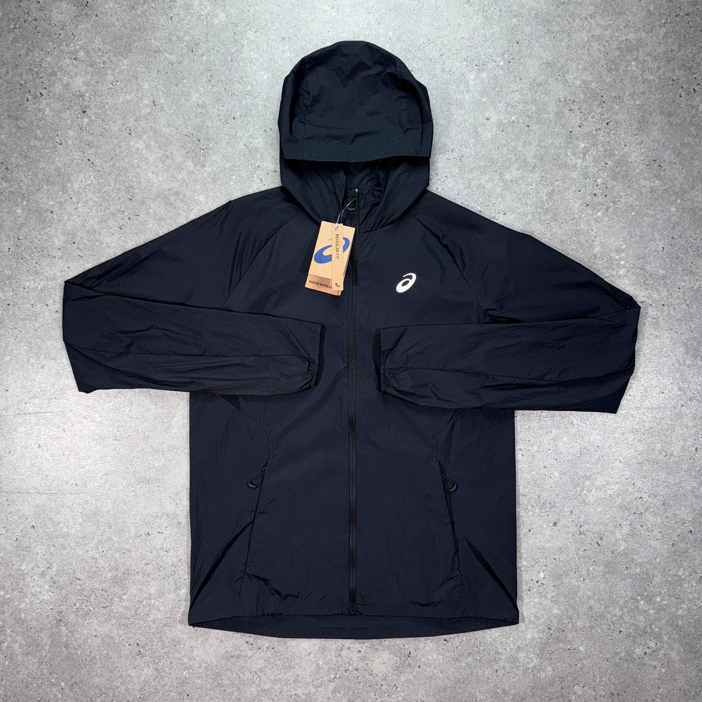 Asics road packable lightweight jacket 'black'