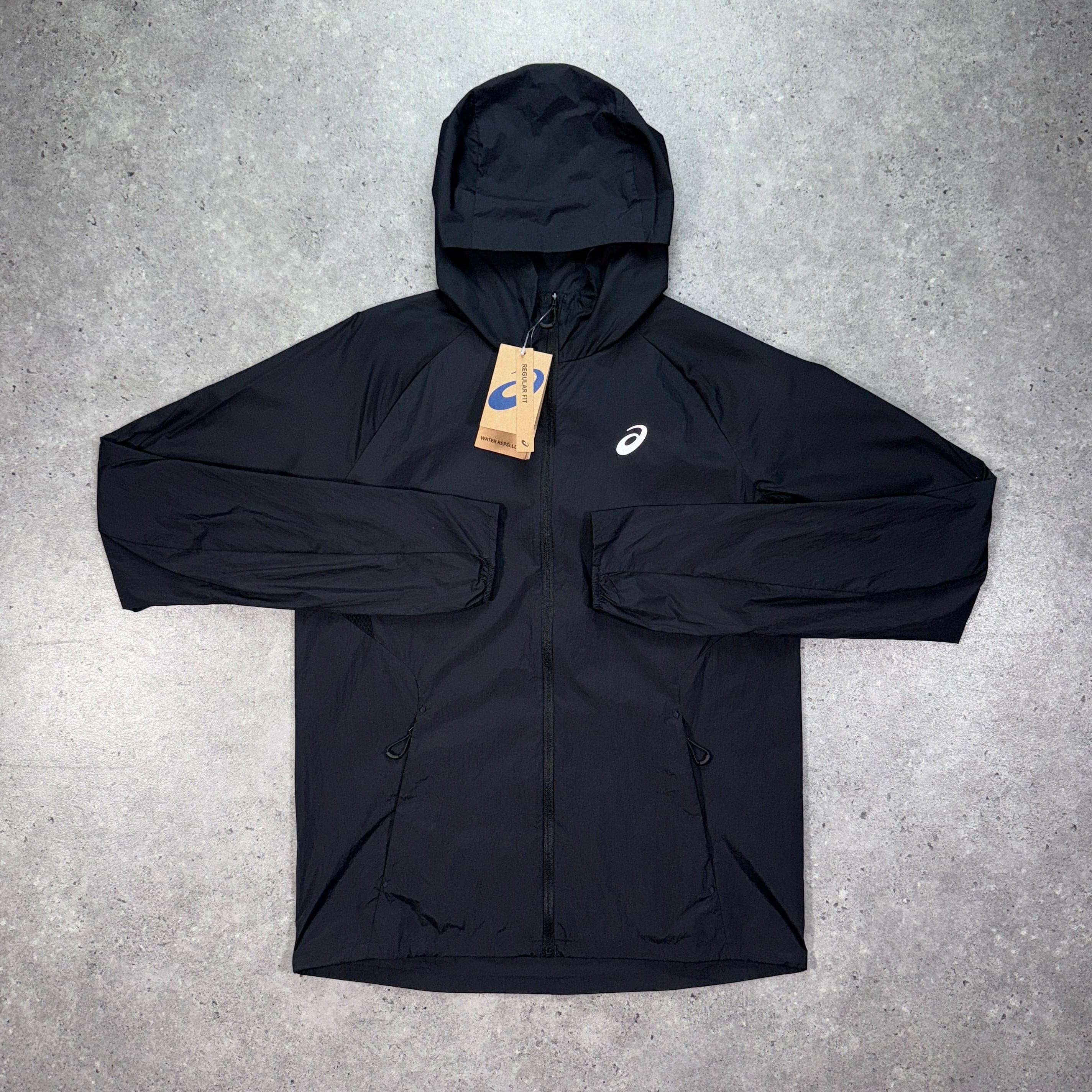 Asics road packable lightweight jacket 'black'