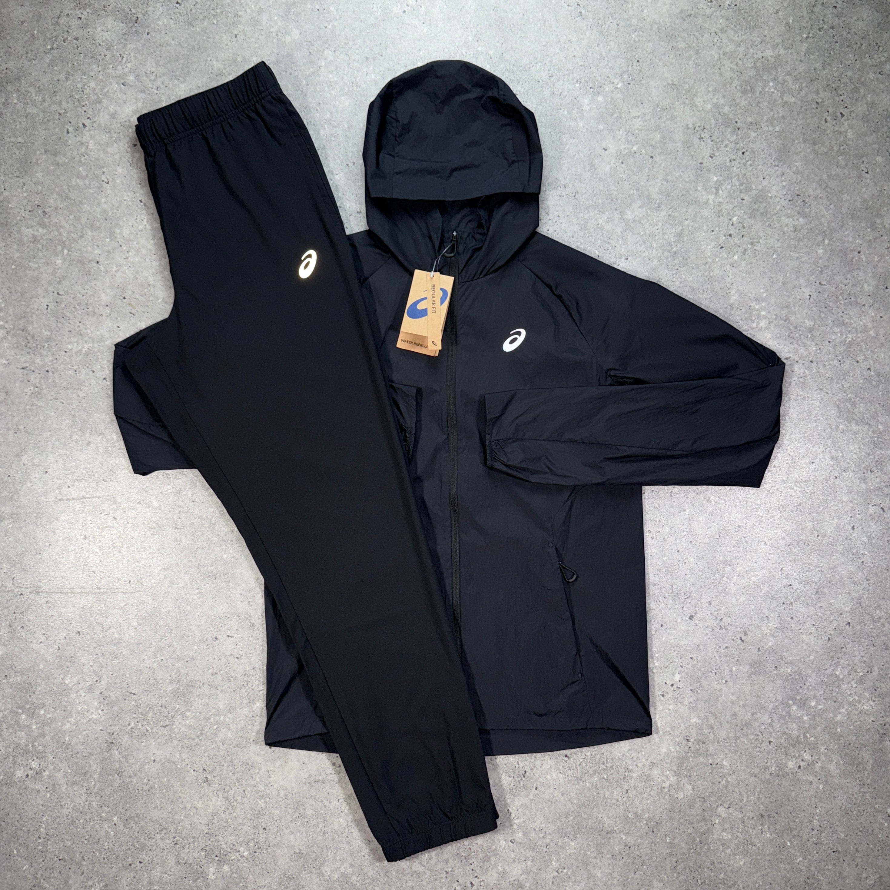 Asics road packable lightweight jacket 'black'