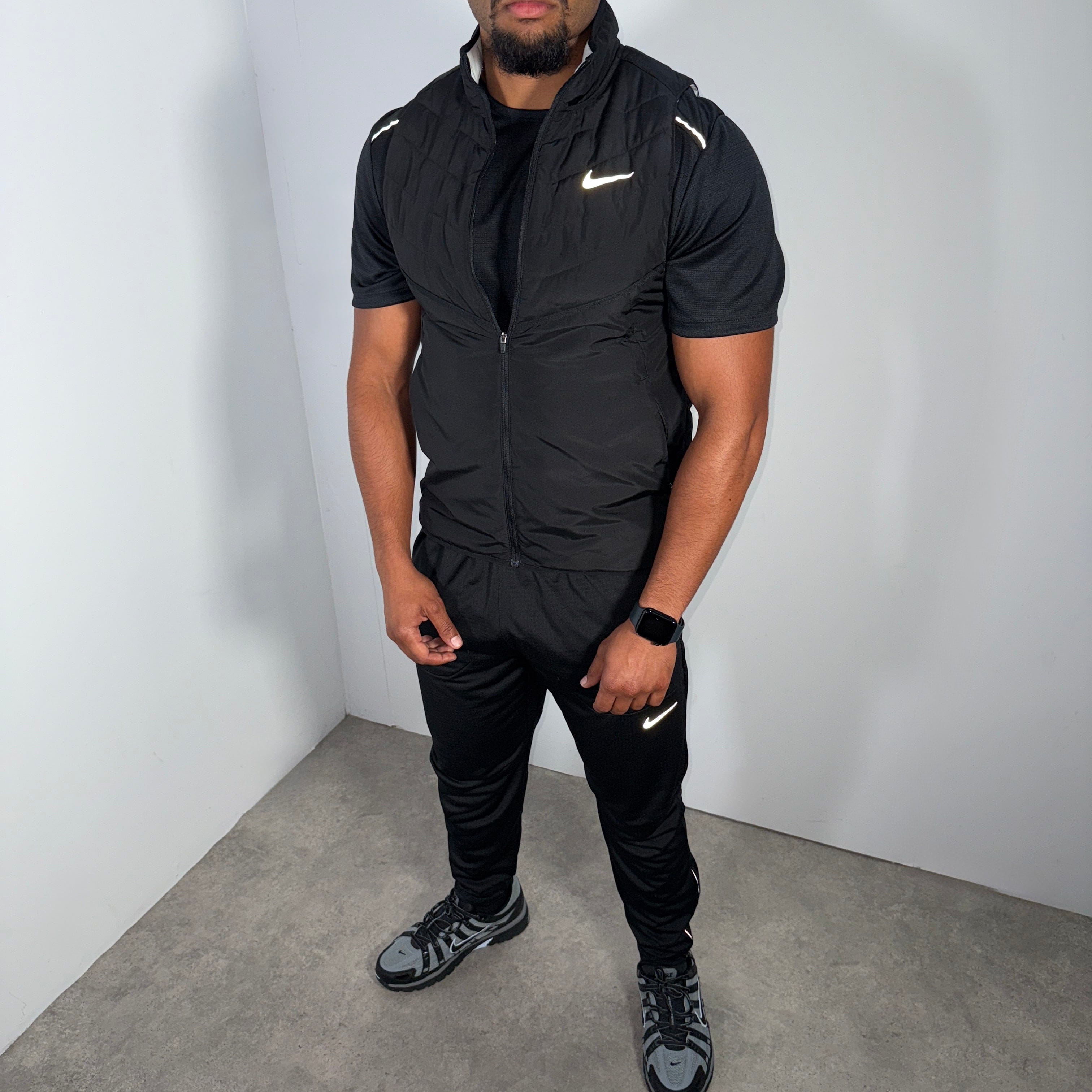 Nike aerolayer gilet miler phenom tri-set 'black'
