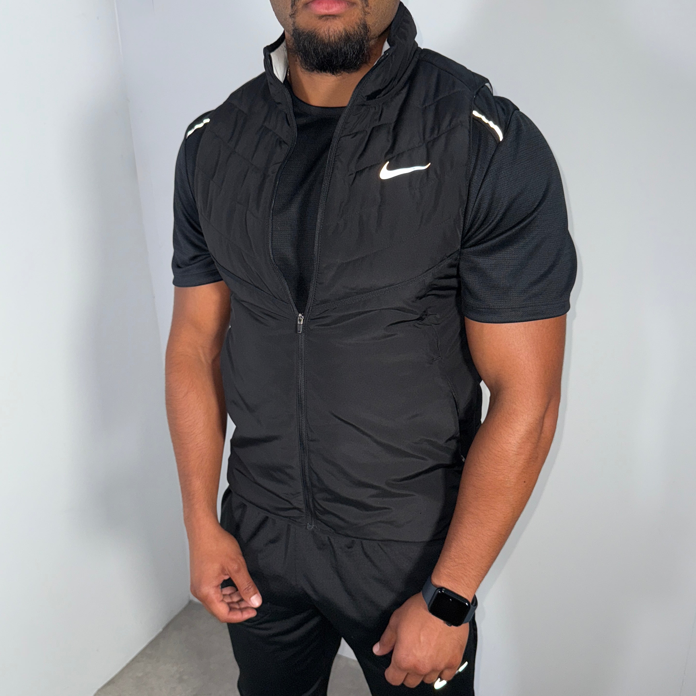Nike aerolayer gilet miler phenom tri-set 'black'