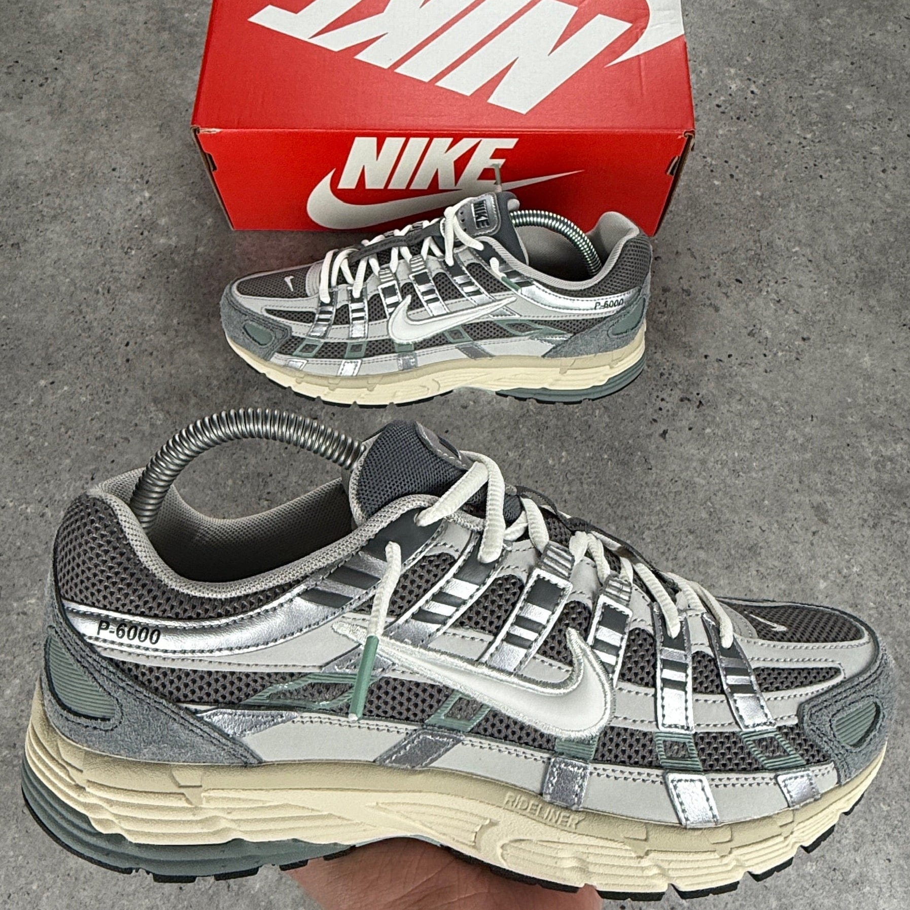 Nike miler p-6000 'flat pewter' set