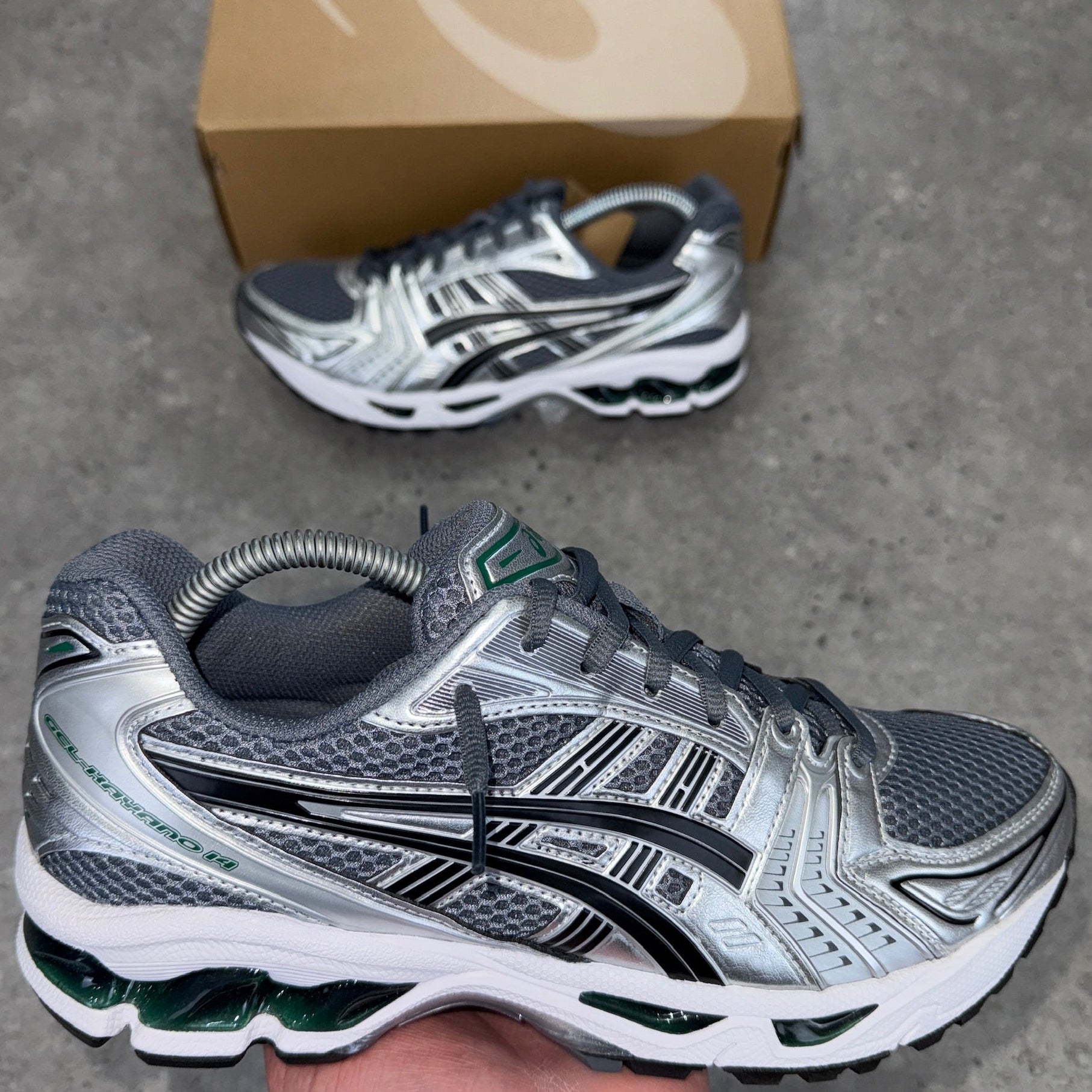 Men's ASICS Gel-Kayano 14 trainers in Metropolis Jasper Green