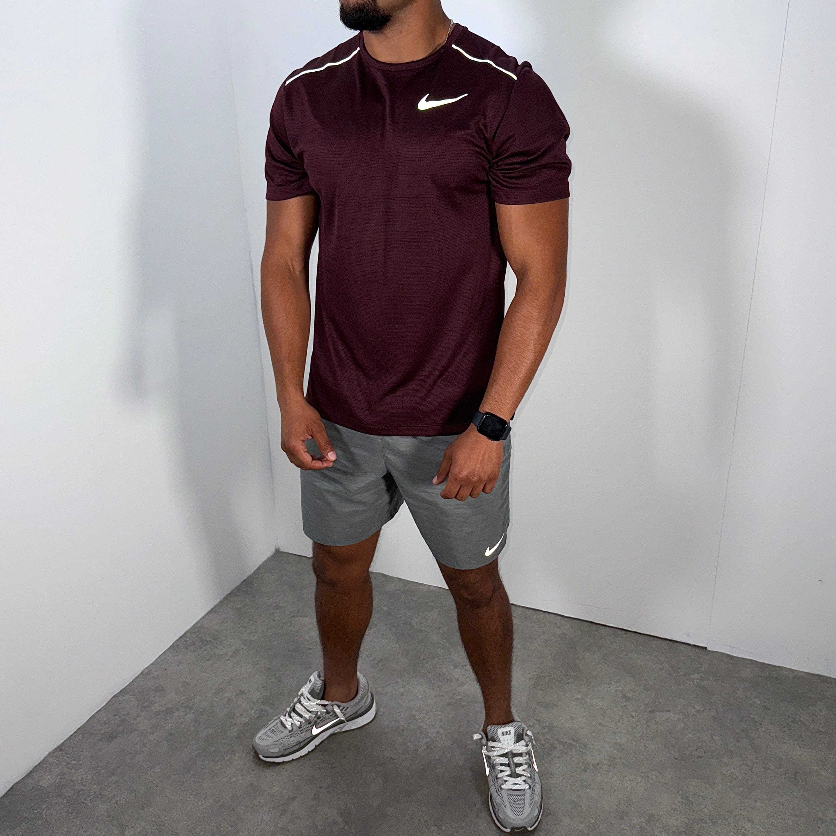 Nike miler 1.0 T-shirt 'night maroon'