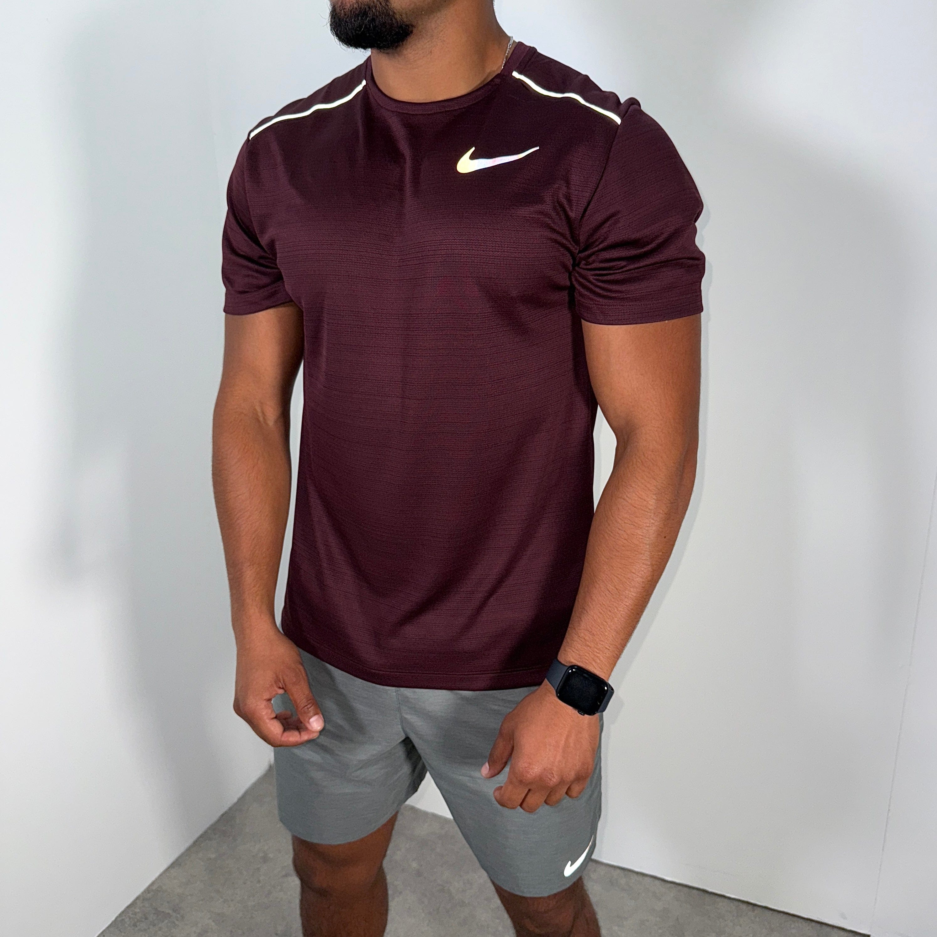 Nike miler 1.0 T-shirt 'night maroon'