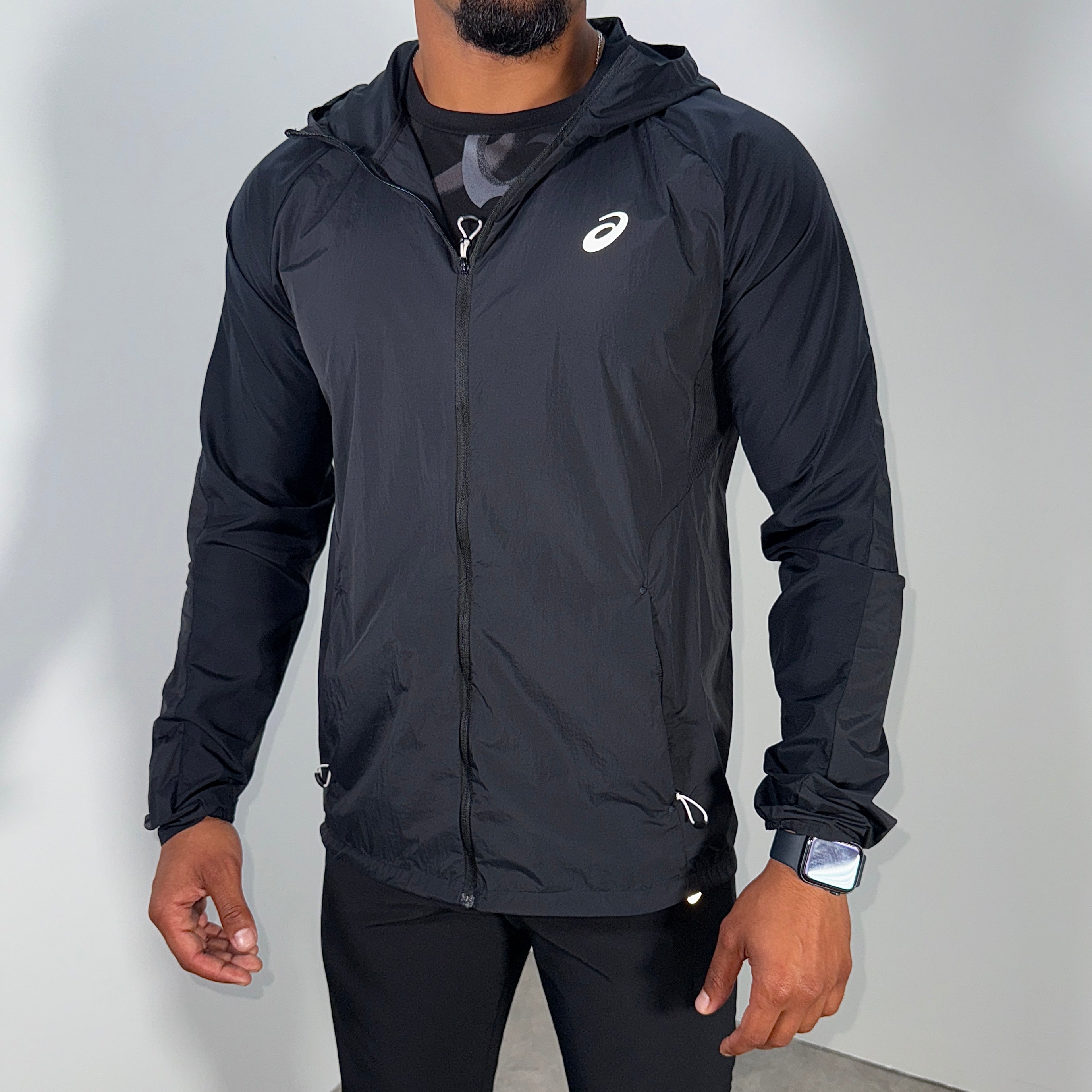 Asics run hood jacket 'black'
