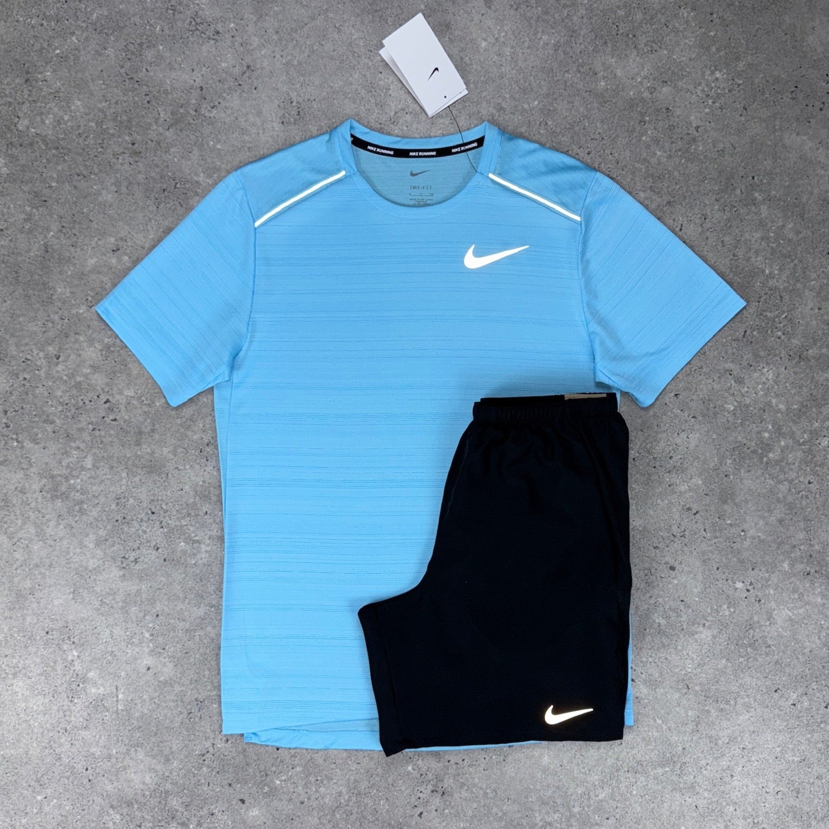 Nike miler 1.0 'aquarius blue/black' set
