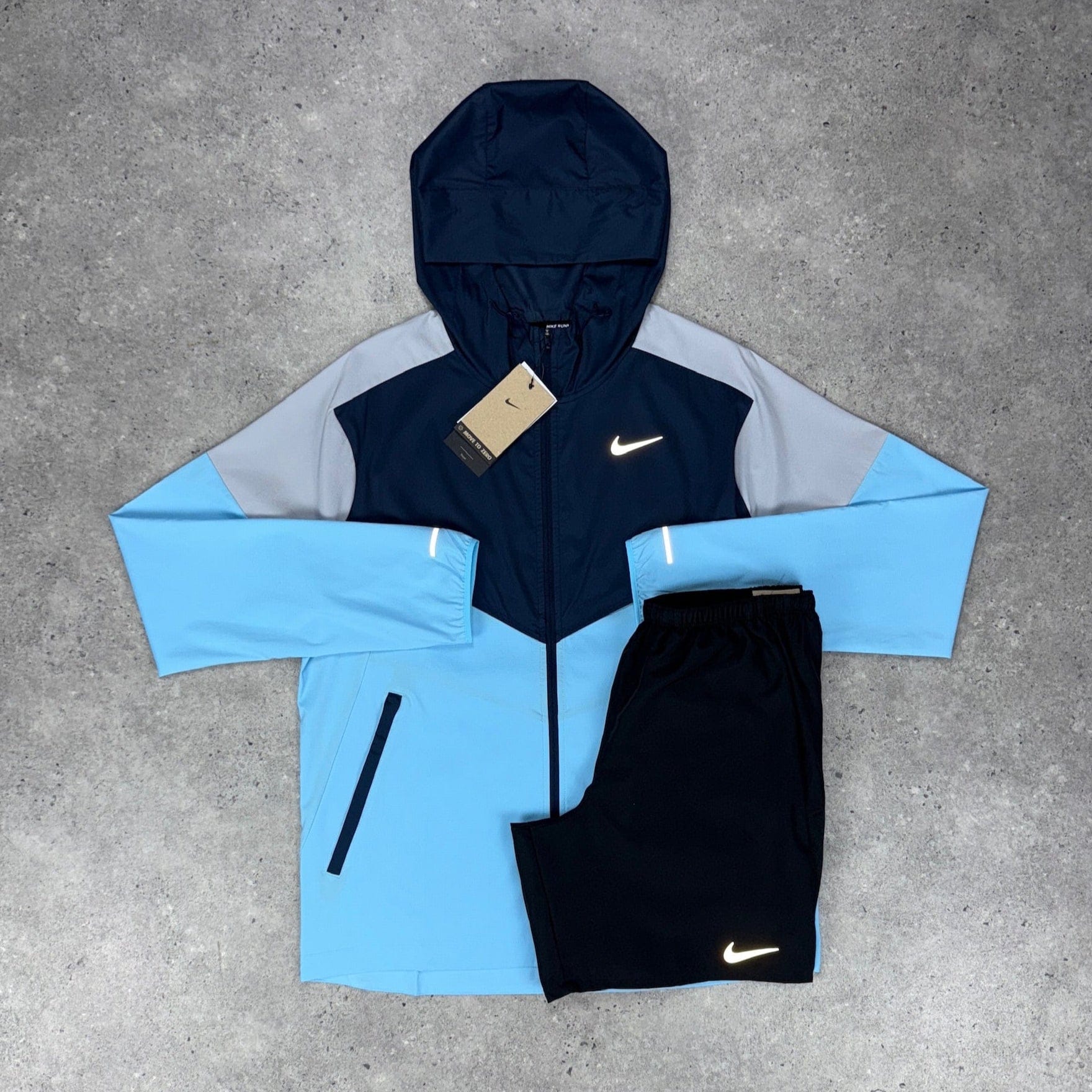 Nike windrunner short trainer 'aquarius blue/tiffany' set