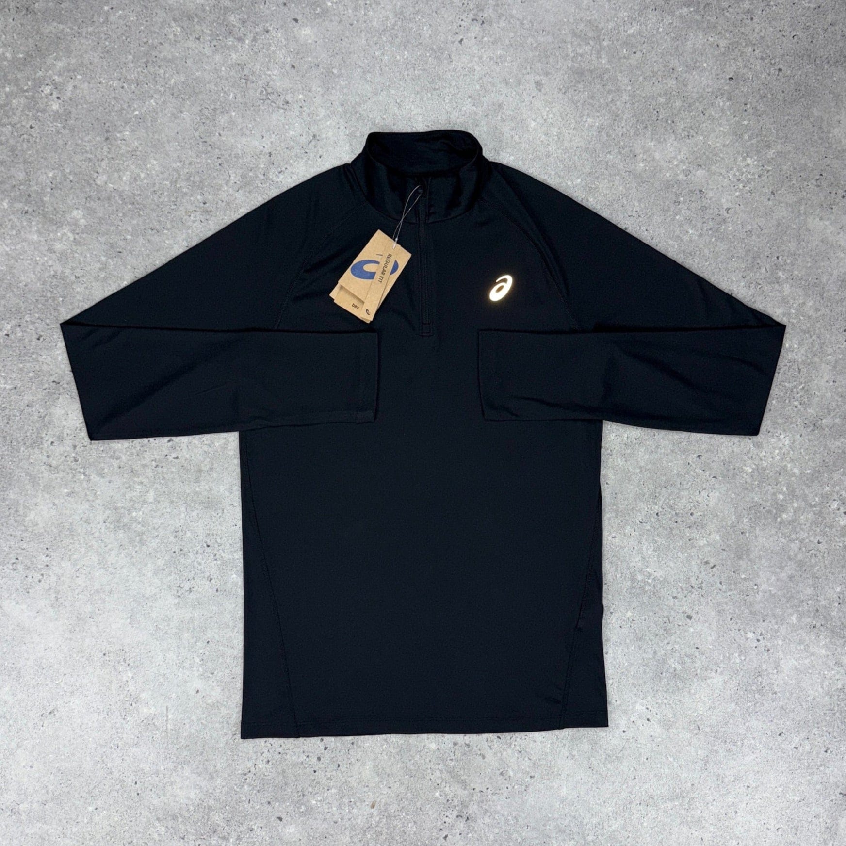 Men's Asics core 1/4 zip top in black