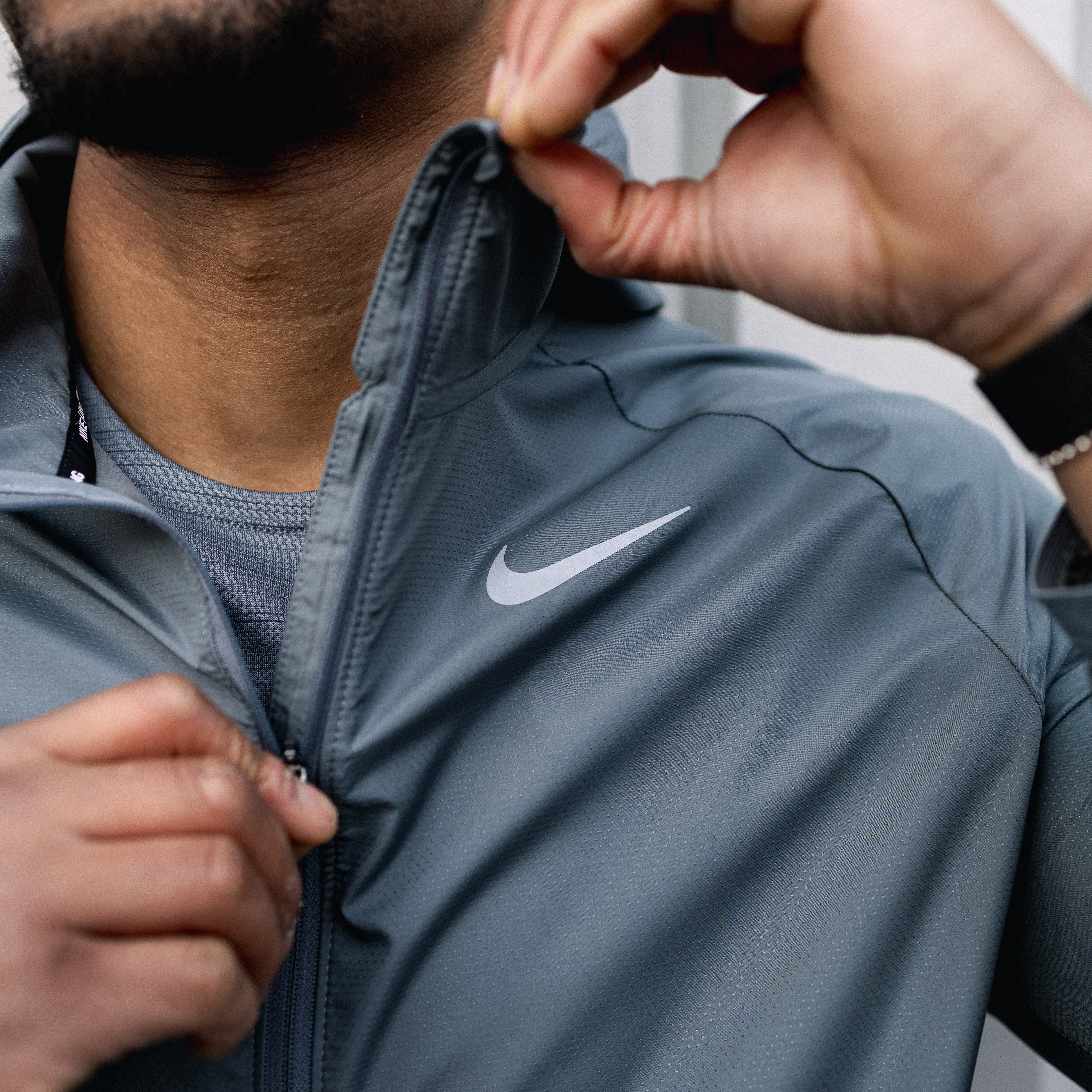 Nike Essential Jacket Shorts Set 'Grey'