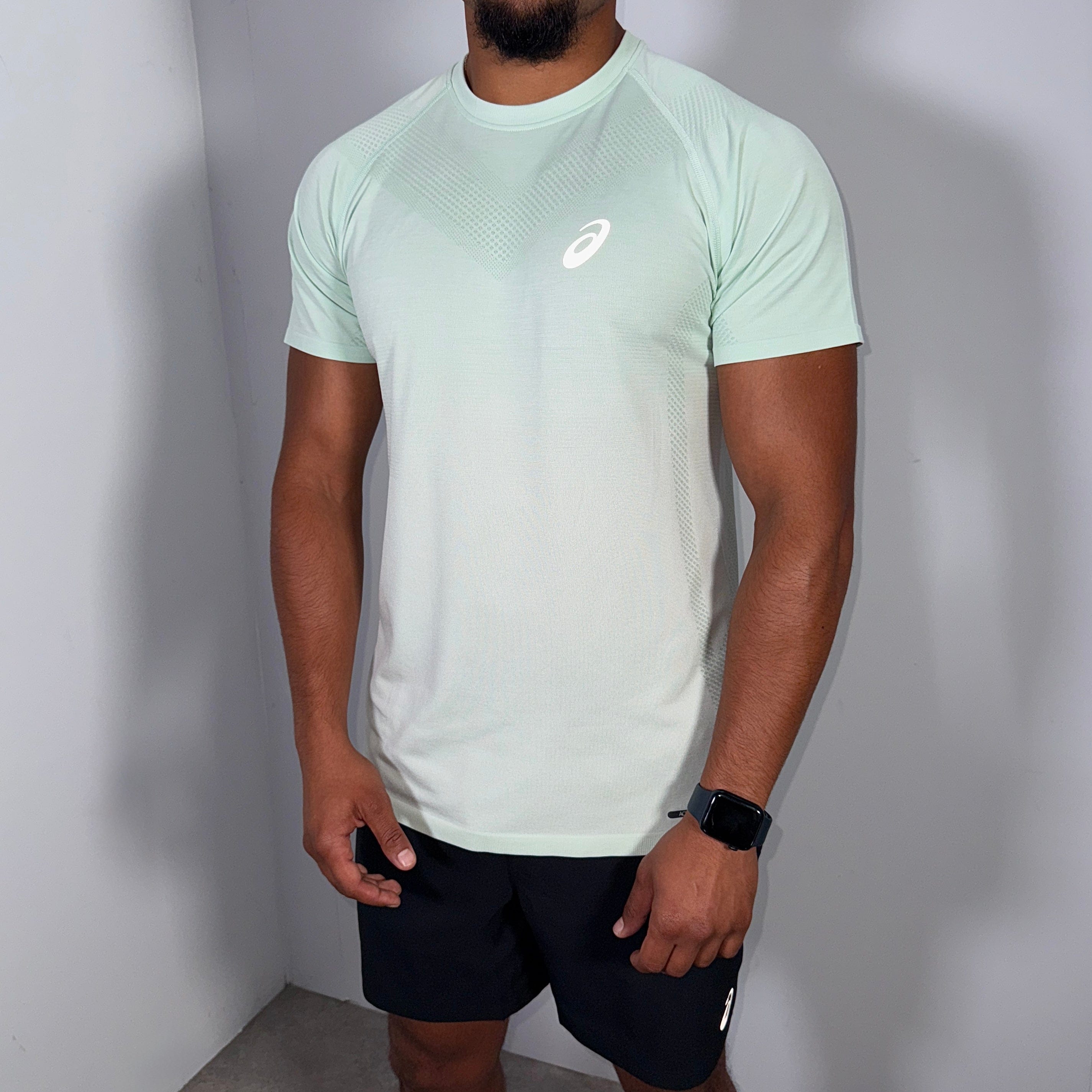 Asics seamless performance set 'light celadon/black'