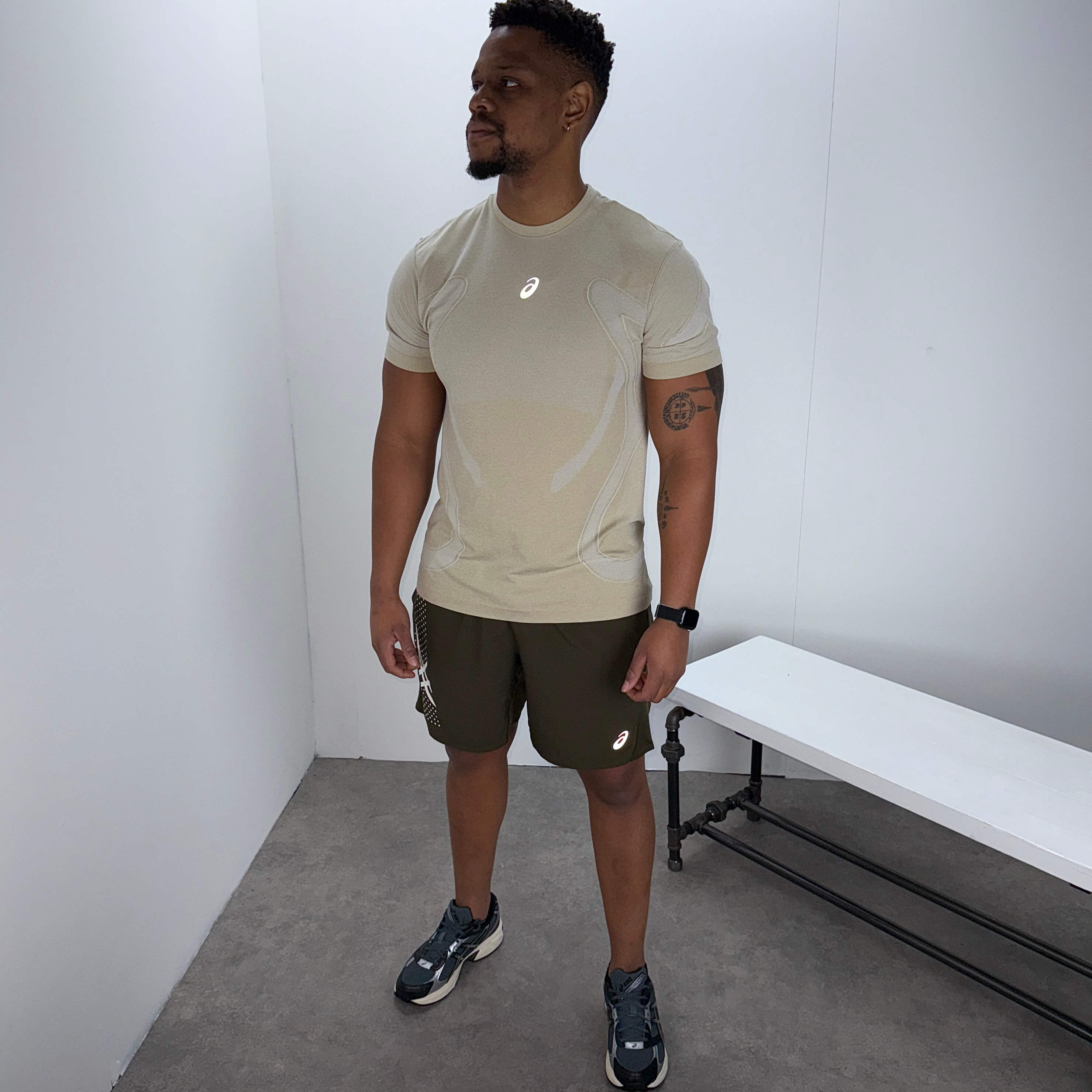 Asics seamless t-shirt 'cream'