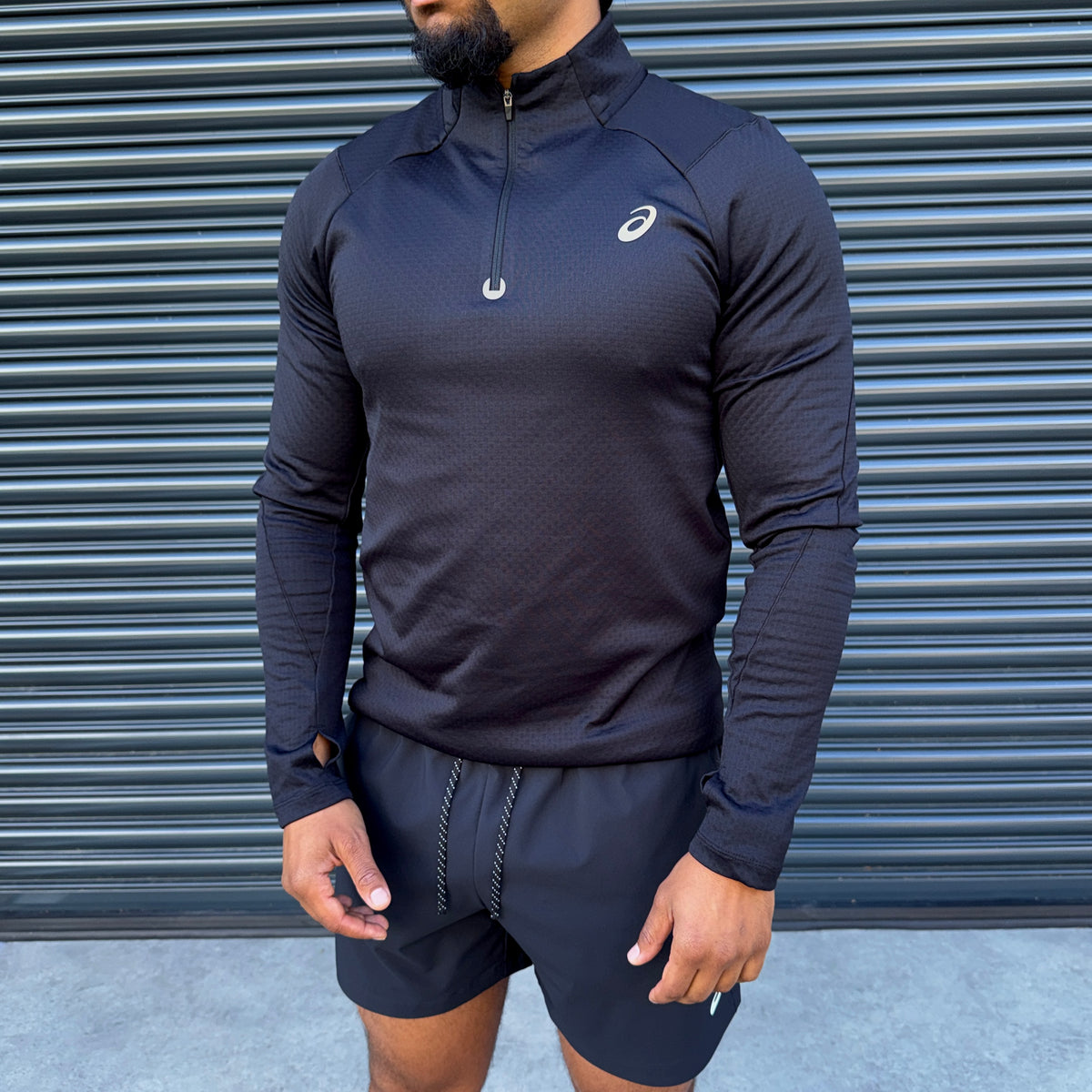 ASICS Lycra 1/4 Zip 'Black'