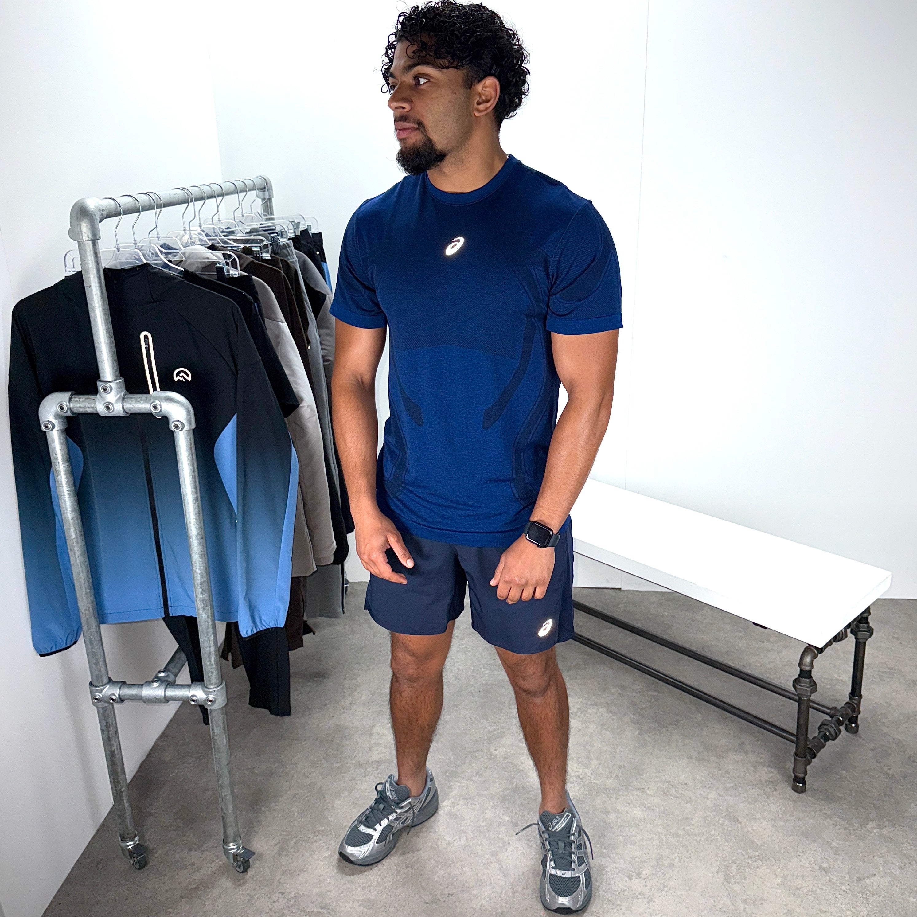 Asics seamless set 'navy/midnight'