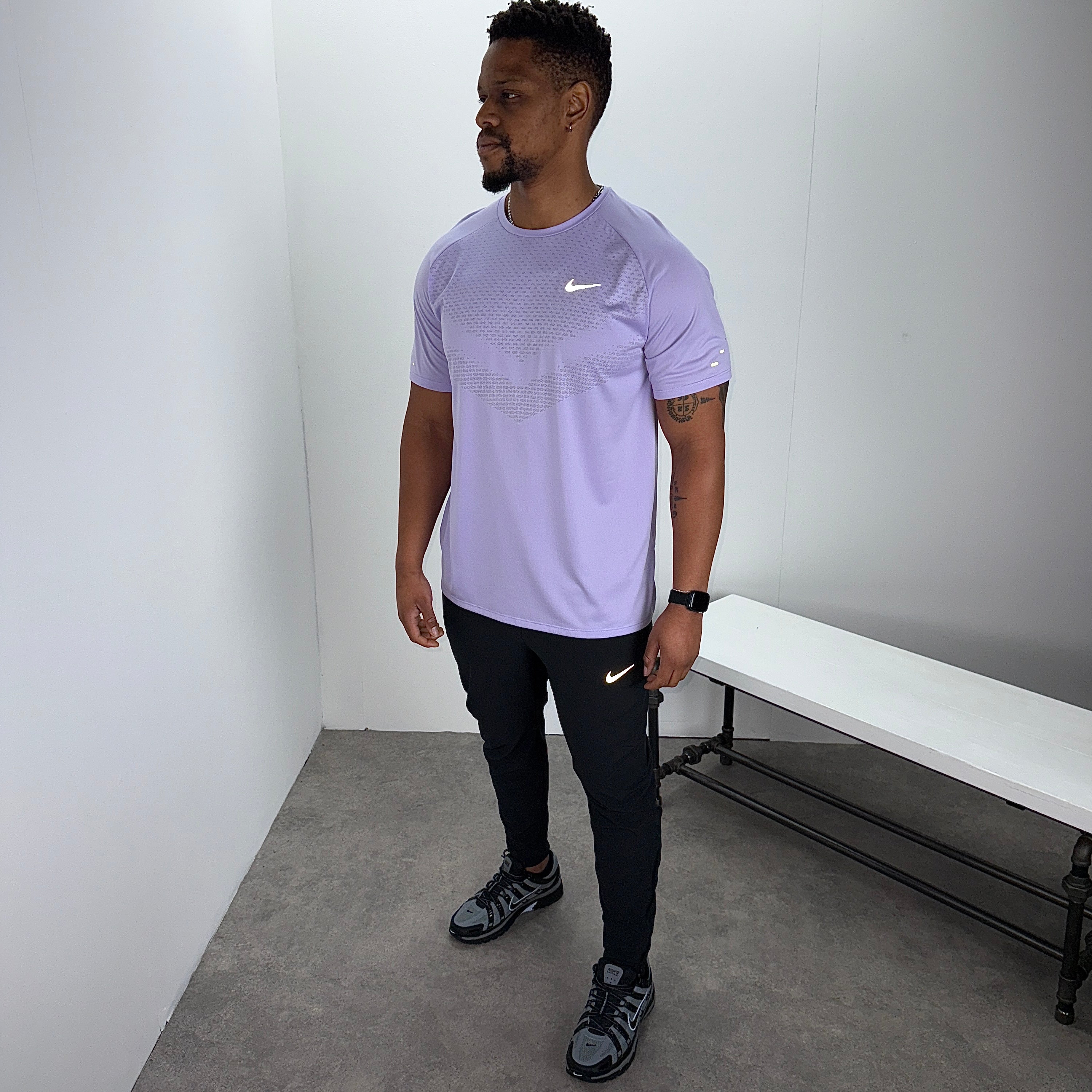 Nike stride pants set 'hydrangea/black'