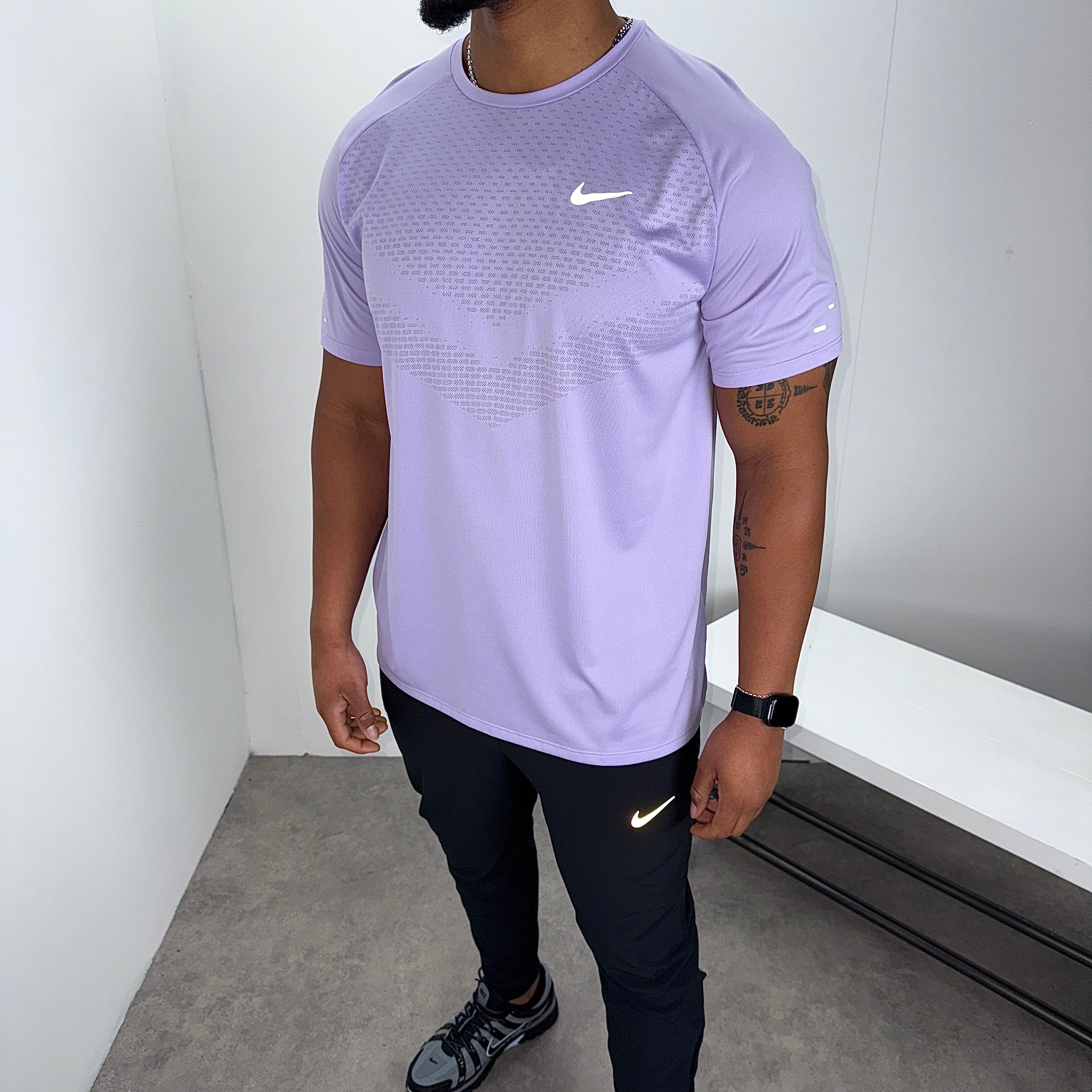 Nike stride pants set 'hydrangea/black'