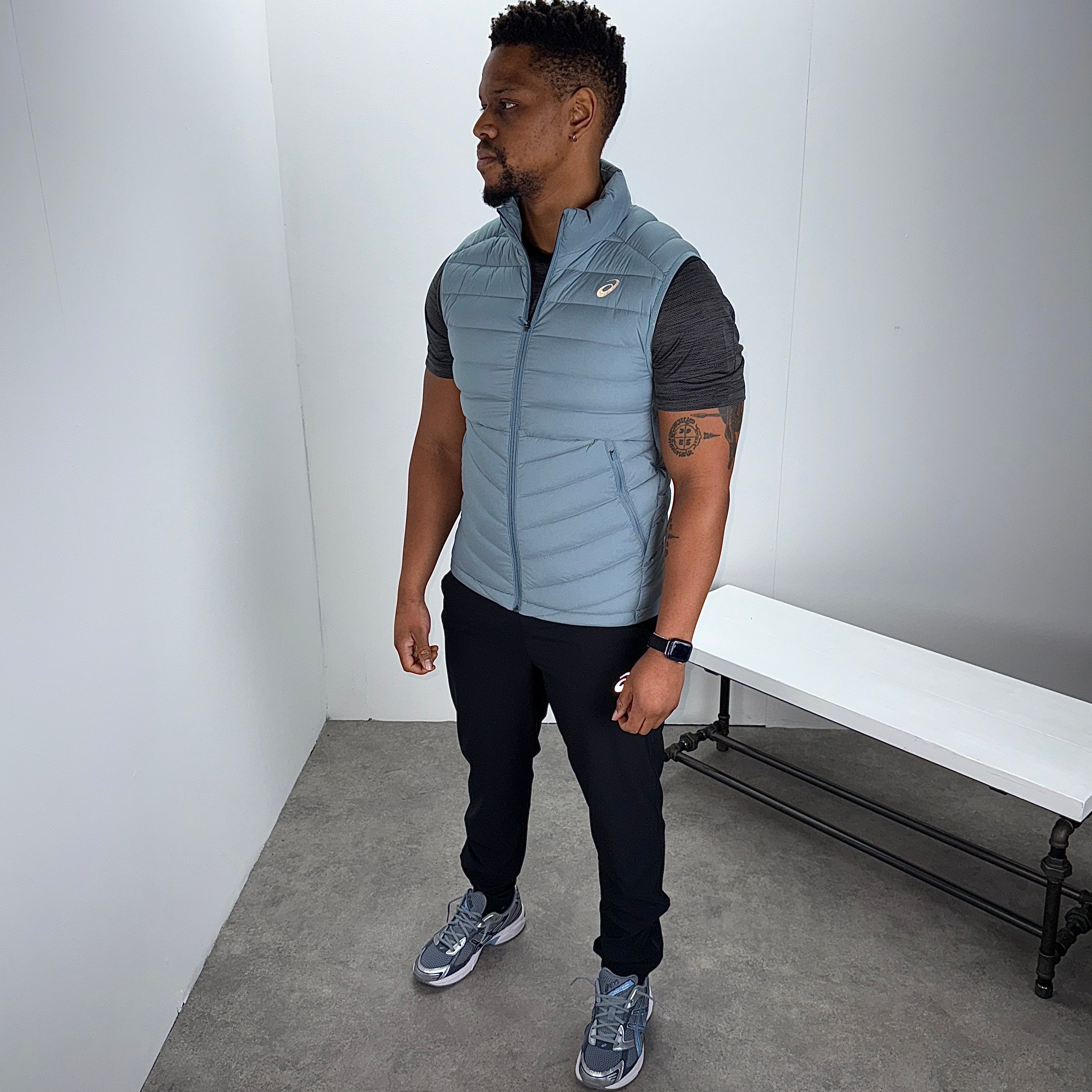 Asics gilet 'fjord grey'