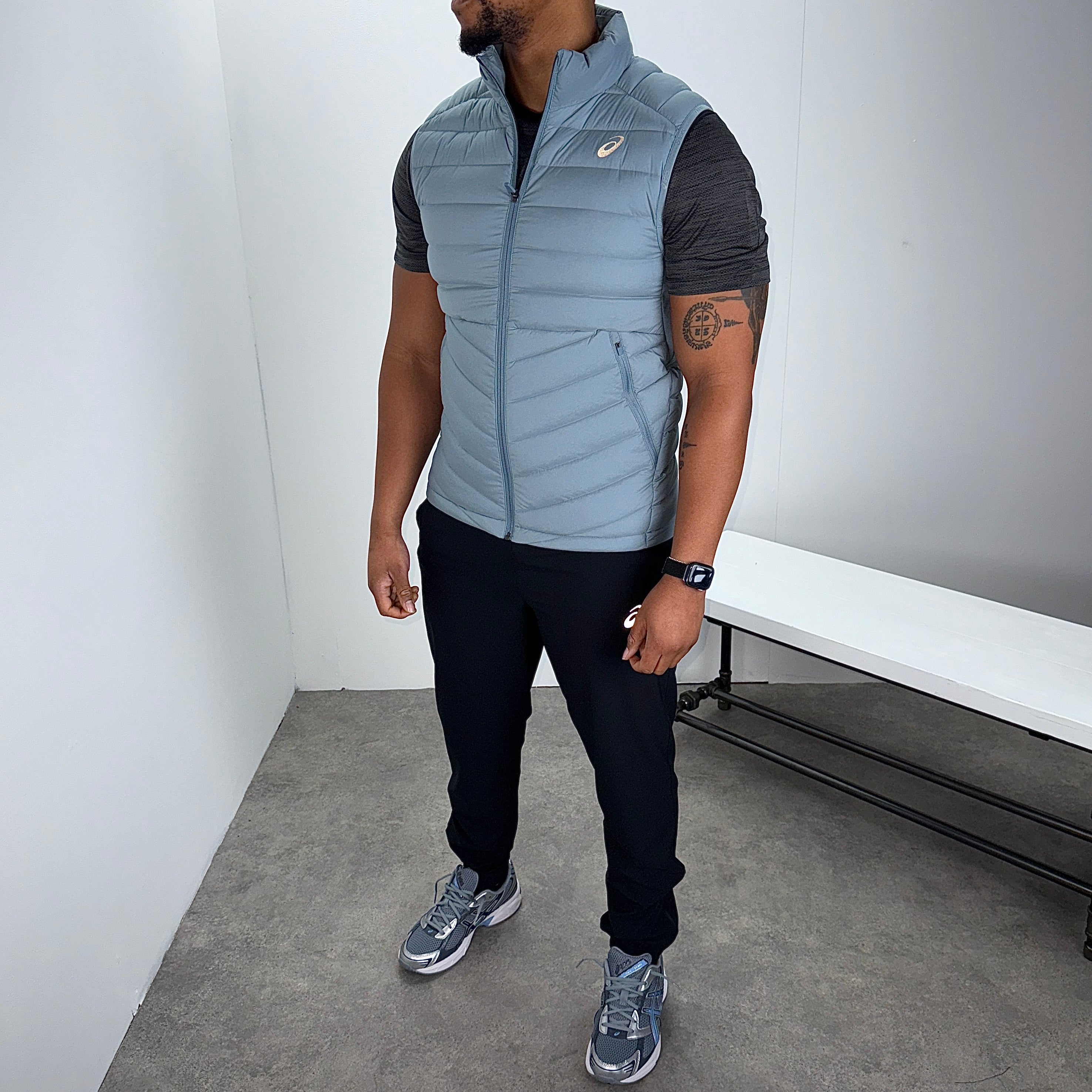 Asics gilet 'fjord grey'