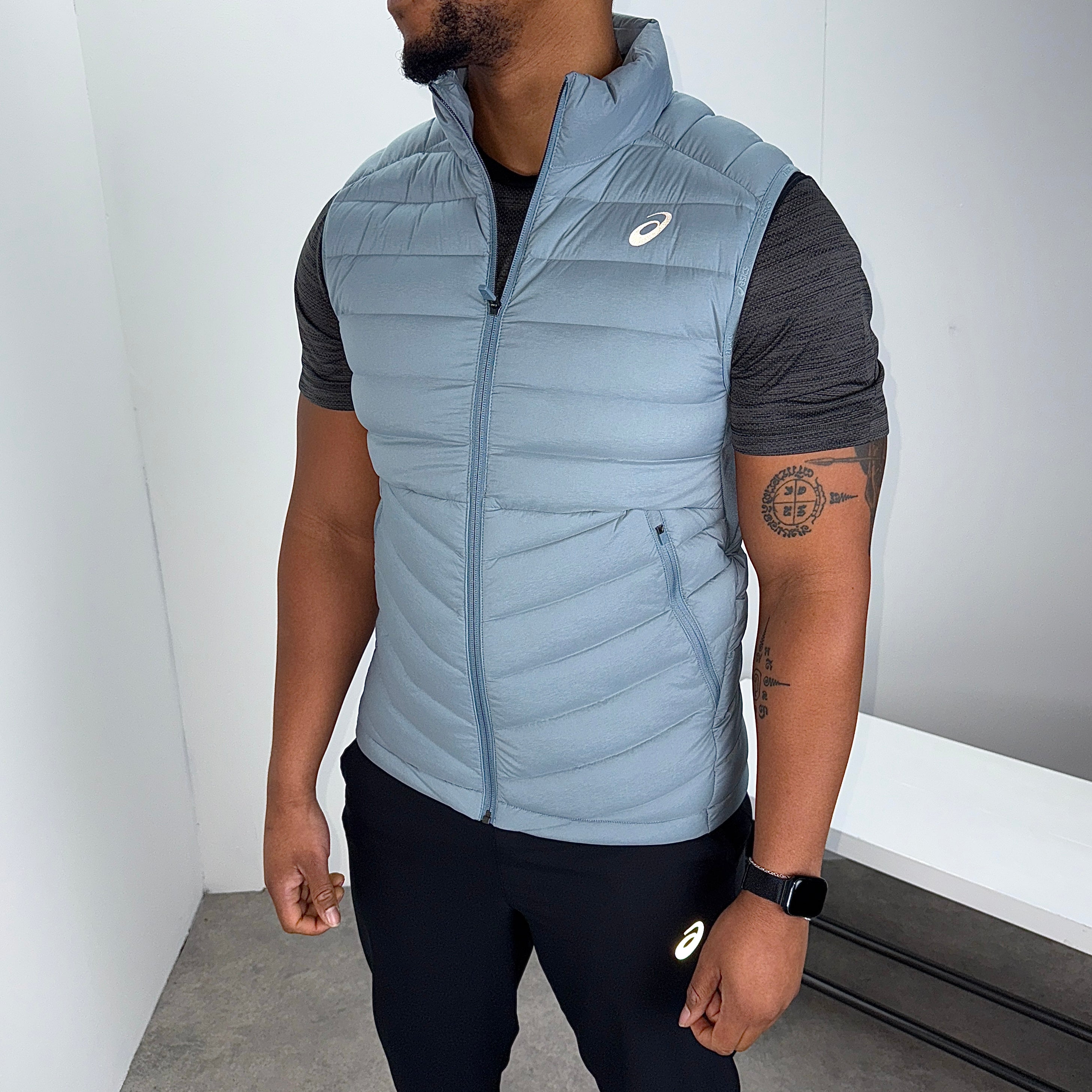 Asics gilet 'fjord grey'