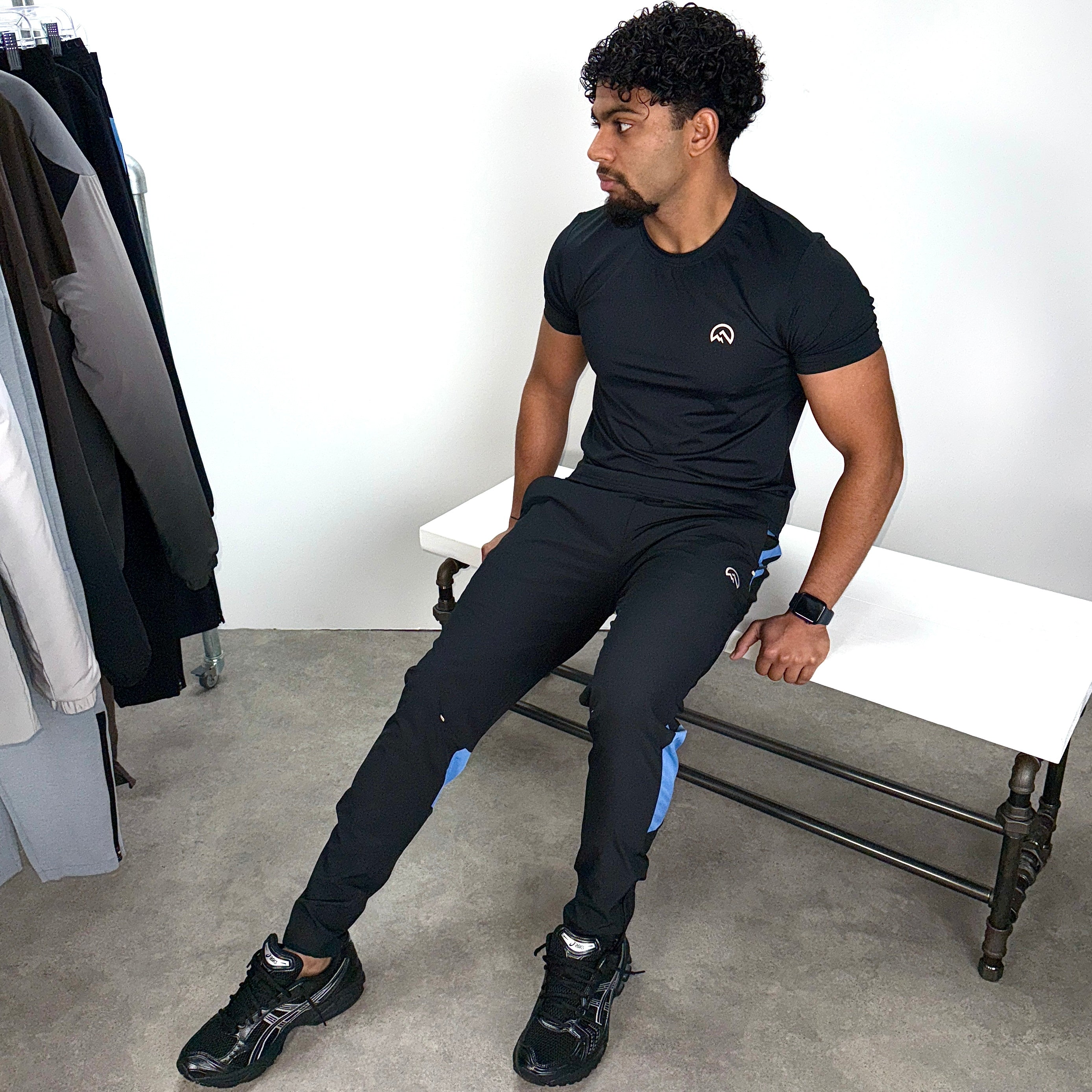 Flux graphic t-shirt pants set 'black/airforce'