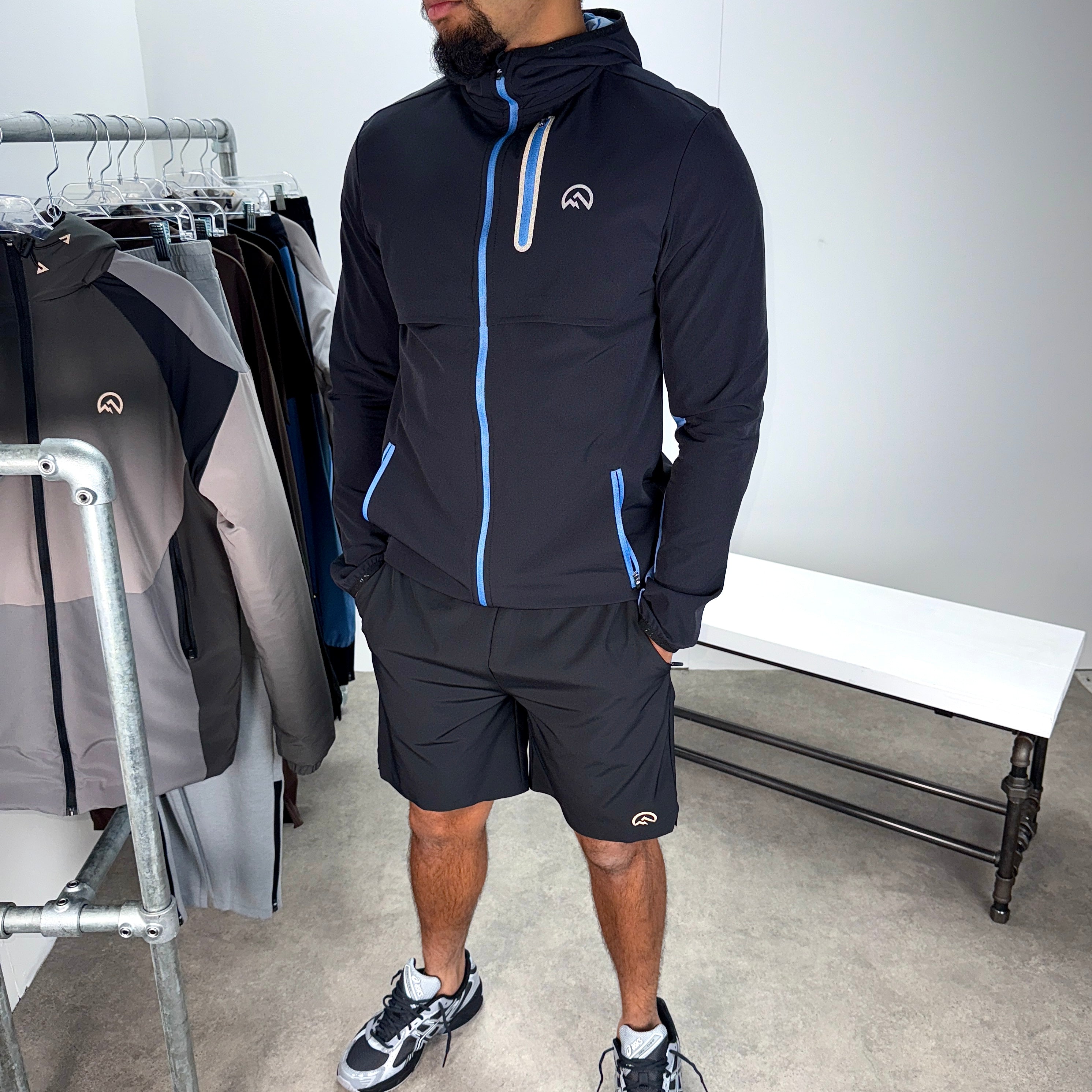 Men's Flux versatility short set in black airforce