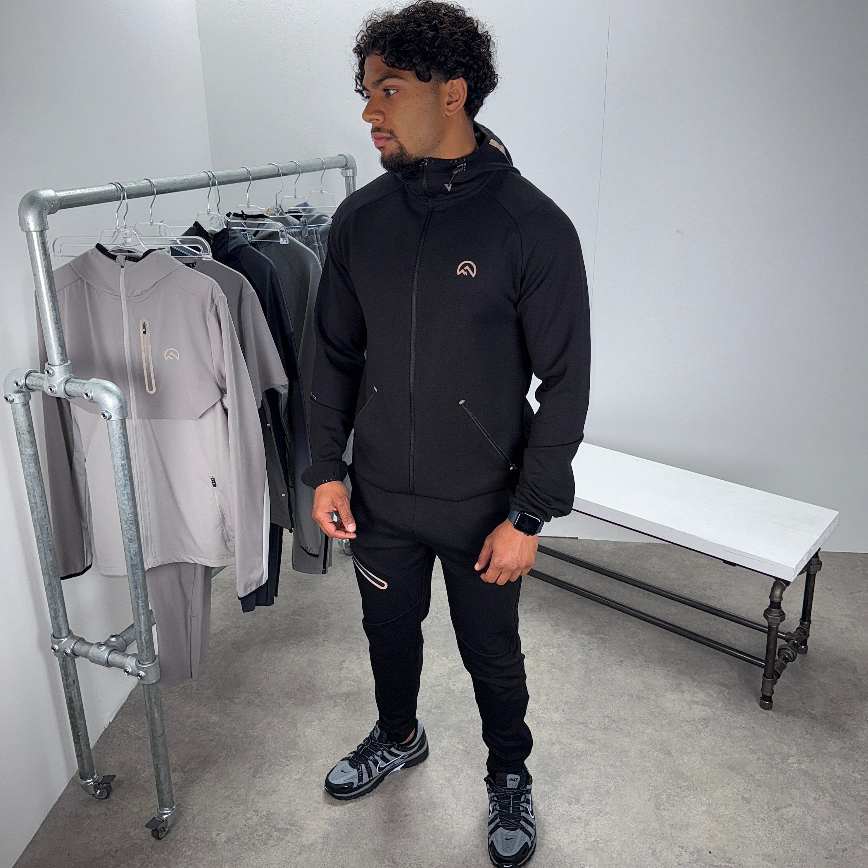 Flux velar jacket tracksuit set 'black'