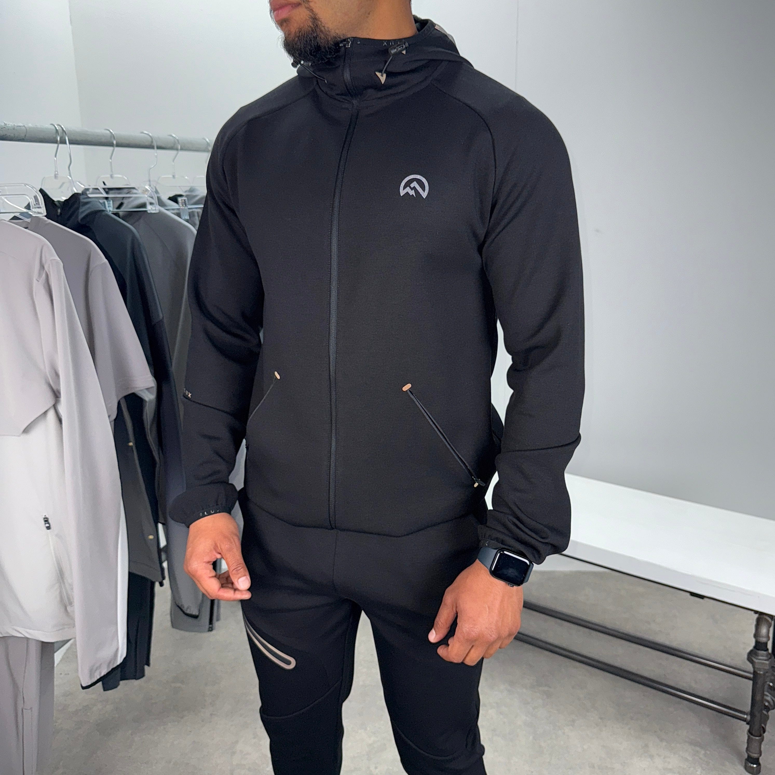 Flux velar jacket tracksuit set 'black'