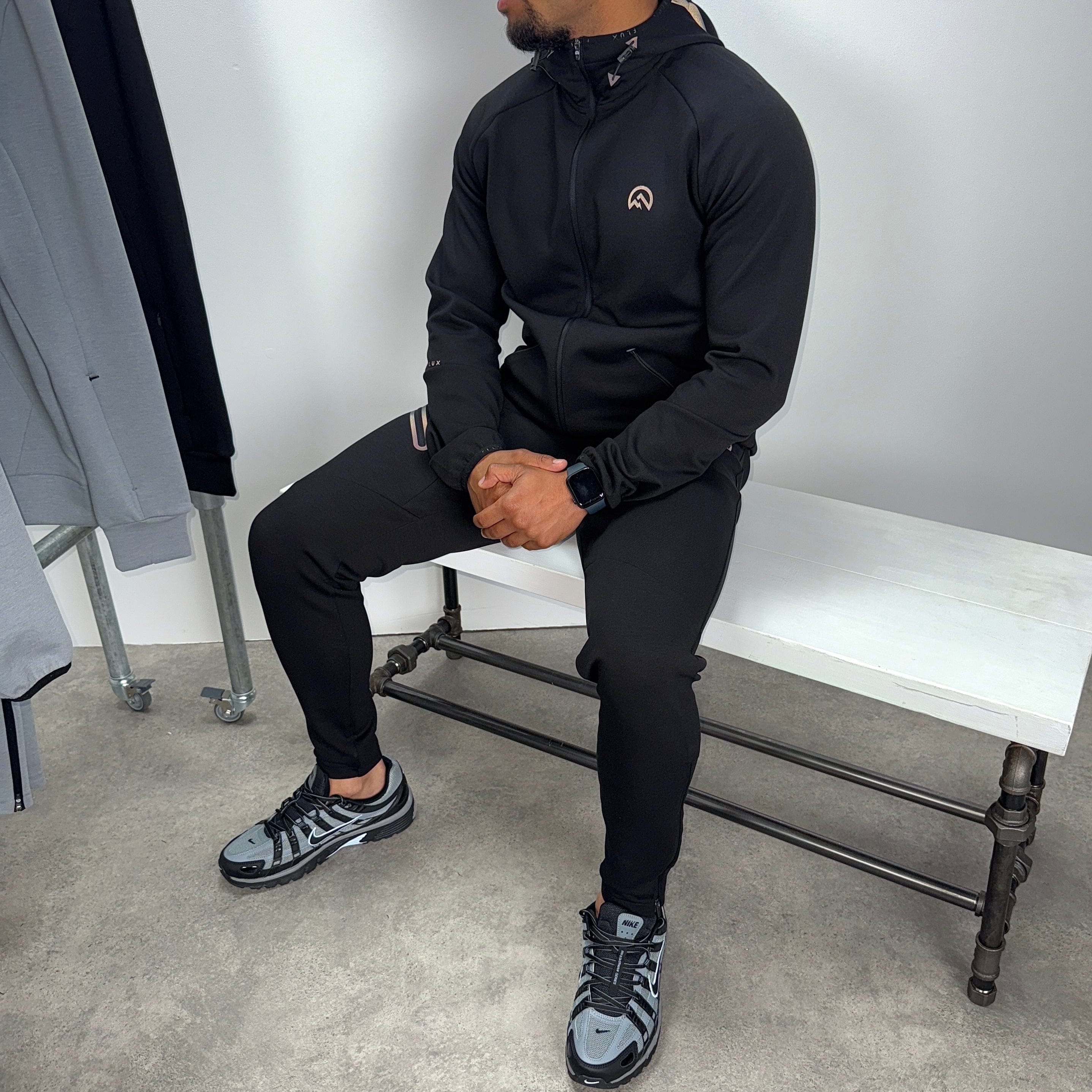 Flux velar jacket tracksuit set 'black'